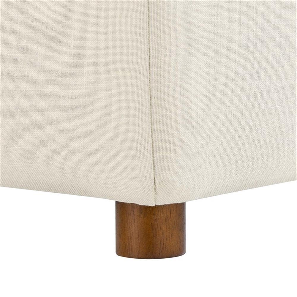 Modway Commix Modern Down Filled Overstuffed Fabric Ottoman in Light Beige