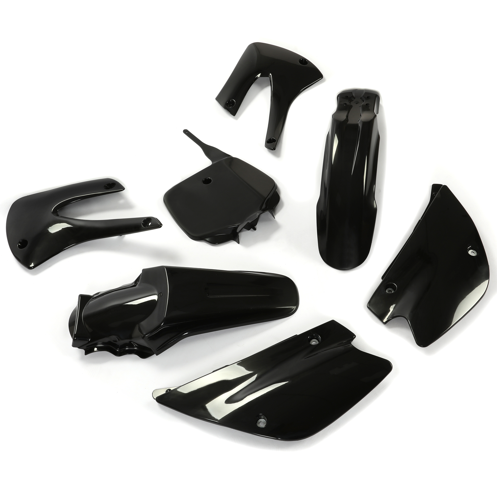 NEW Restyled Plastics Kit Set Black For Kawasaki KX85 KX100 2001-2013 Motorcycle