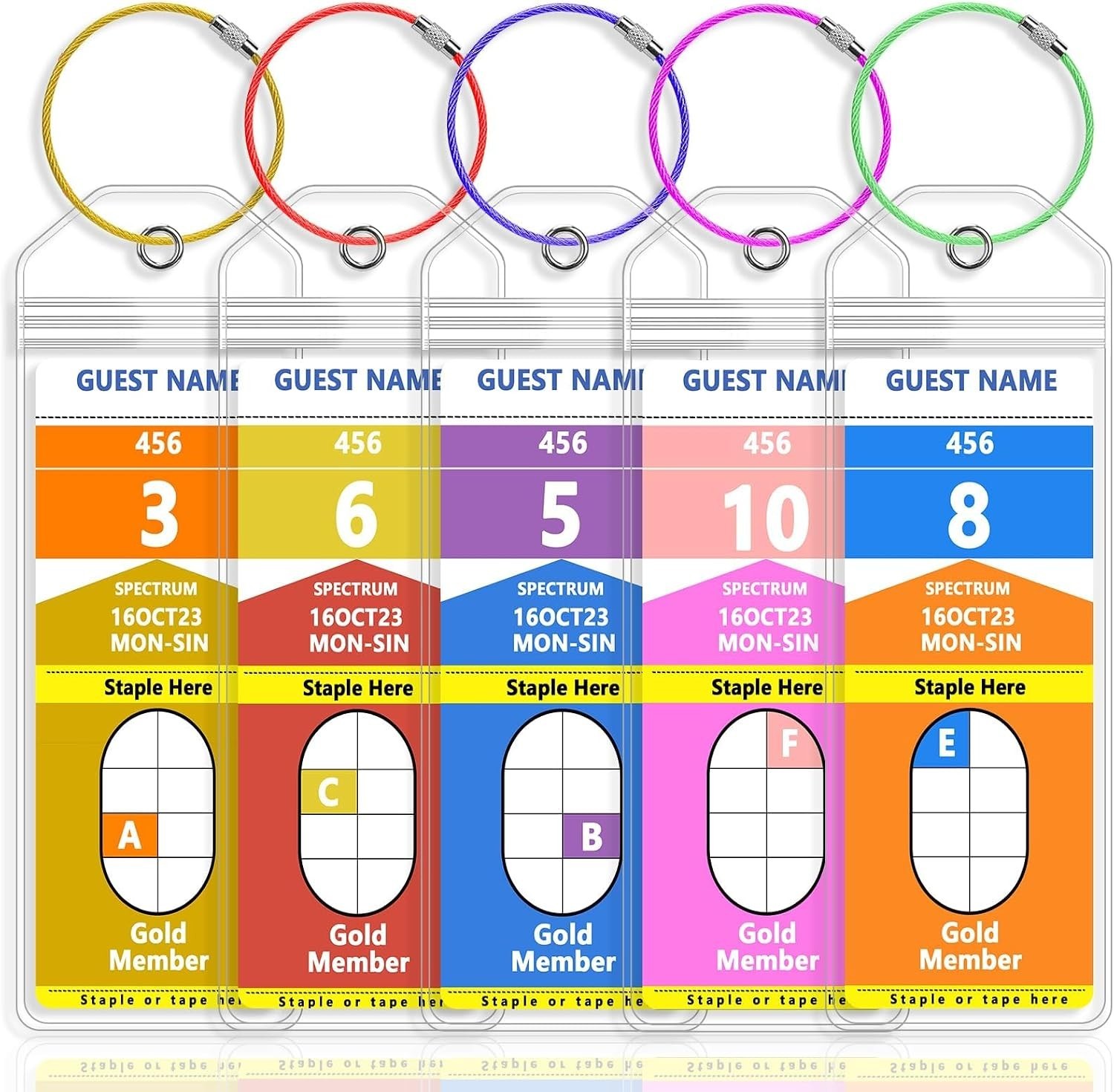 5 Pack Royal Caribbean Luggage Tag Holders, Travel Essentials for Cruise Ships,