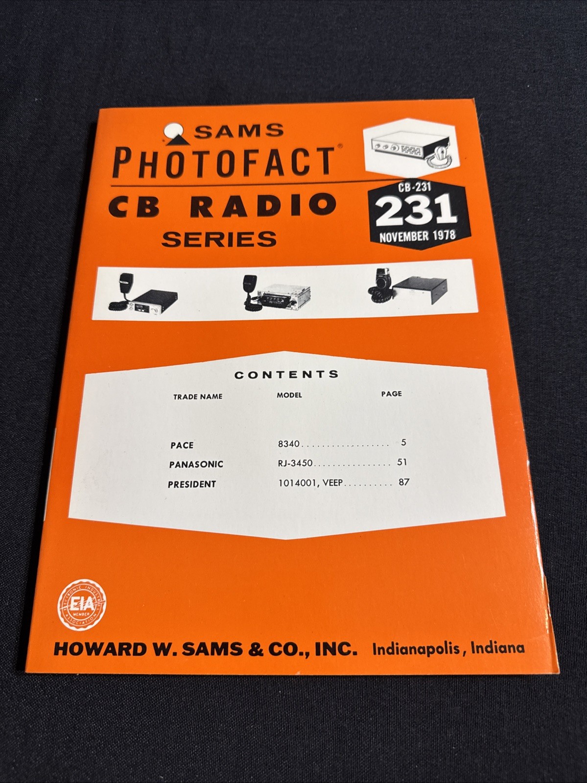 SAMS Photofact CB Radio Series Manual CB 231 November 1978
