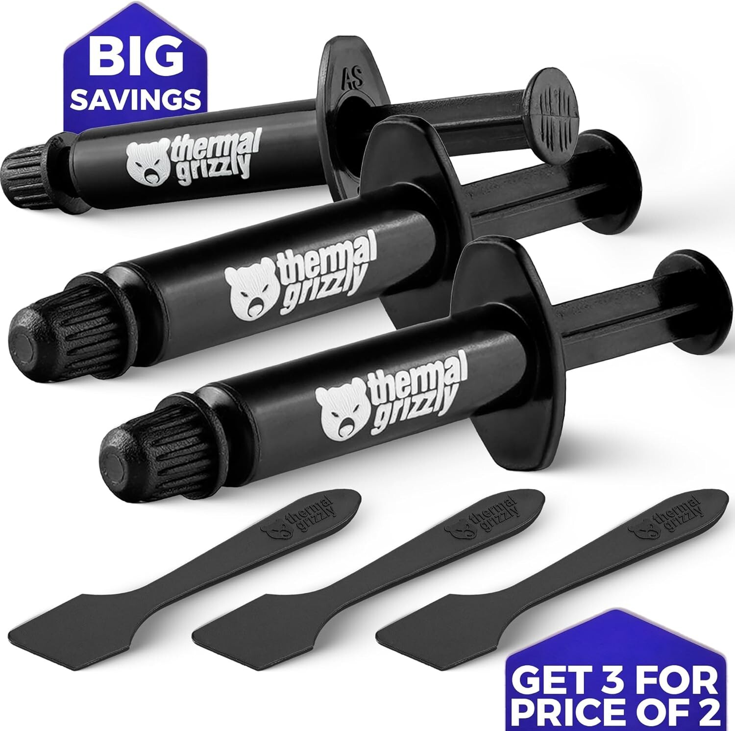 Thermal Grizzly Kryonaut - High-Performance CPU Thermal Paste (3 Pack Combo)