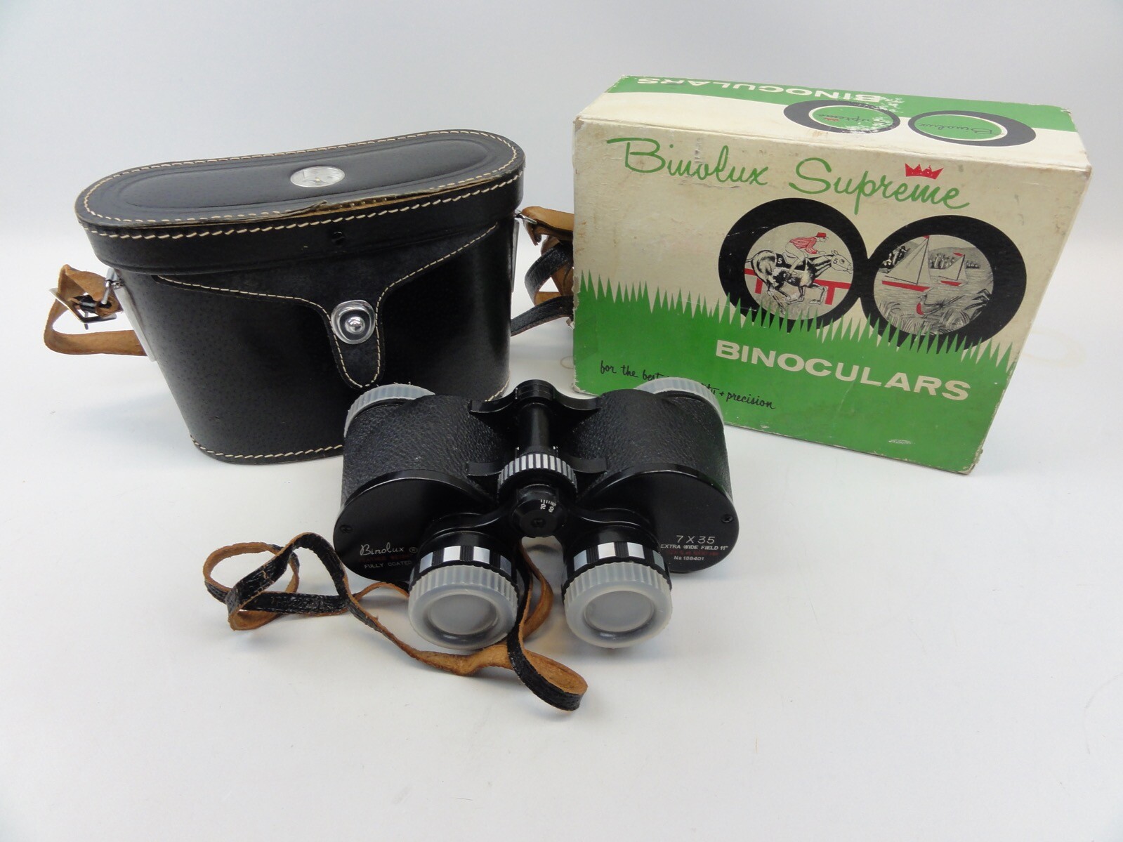 Binolux Supreme Binoculars  #188401 7x35 Extra Wide Field 578’ at 1000 yds Japan