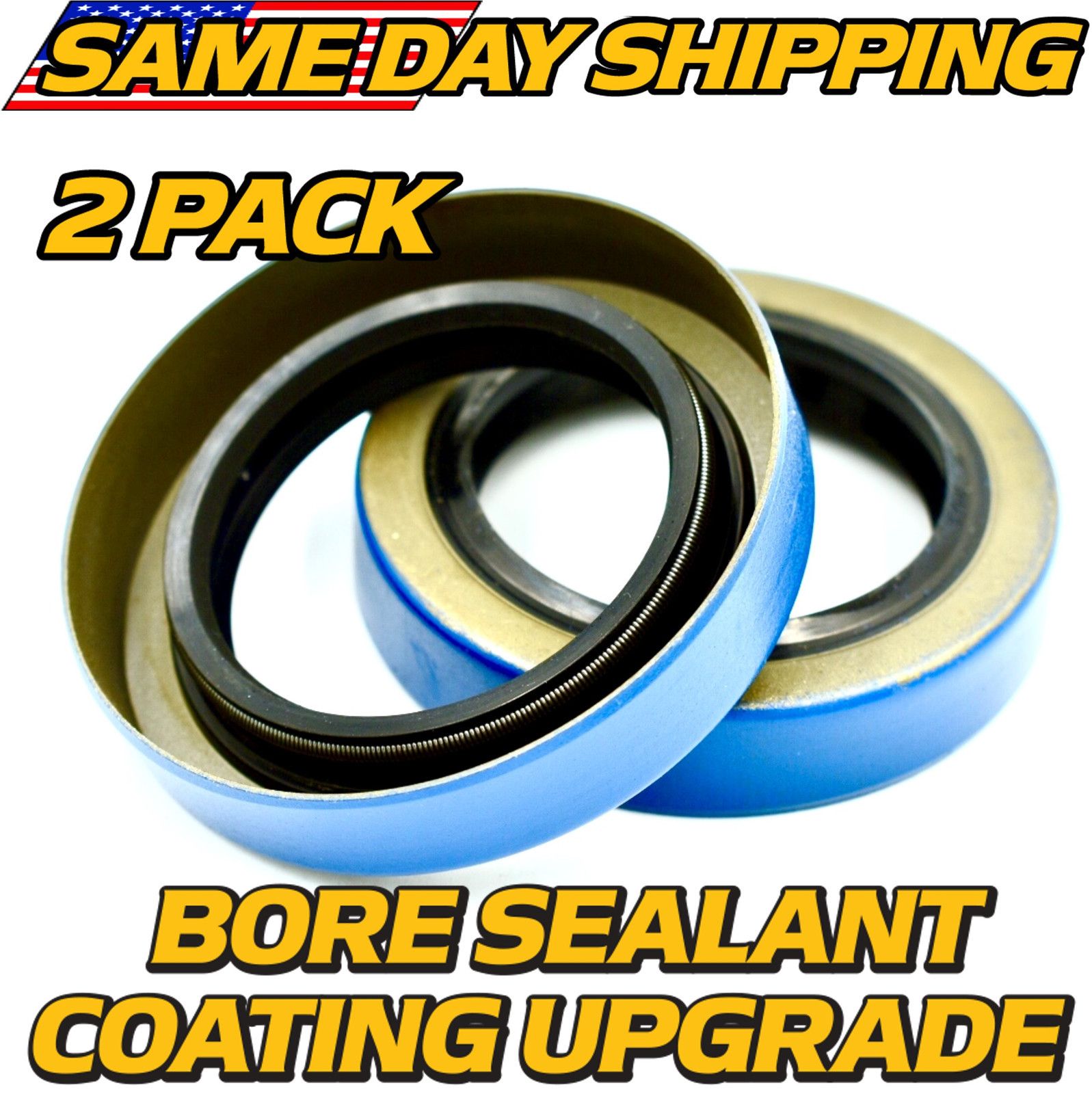 (2 Pk) Trailer Hub Grease Seals Fits 3500 lb Axle E-Z Lube 1.719 x 2.565 -22028