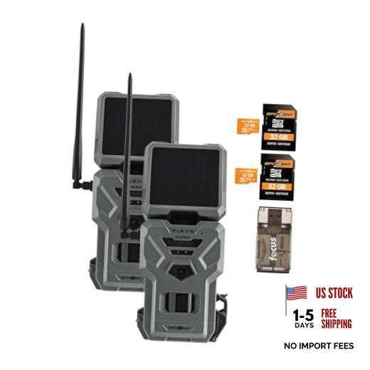 Flex-S Dark Cellular Trail Camera (2-Packs) | 32GB MicroSD Card, Pack of 2