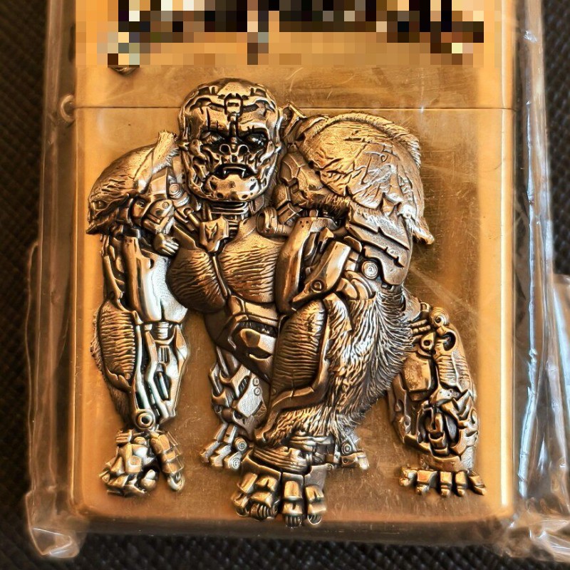 New Gorilla Brass Sticker DIY Kerosene Lighter Decoration 1 Piece