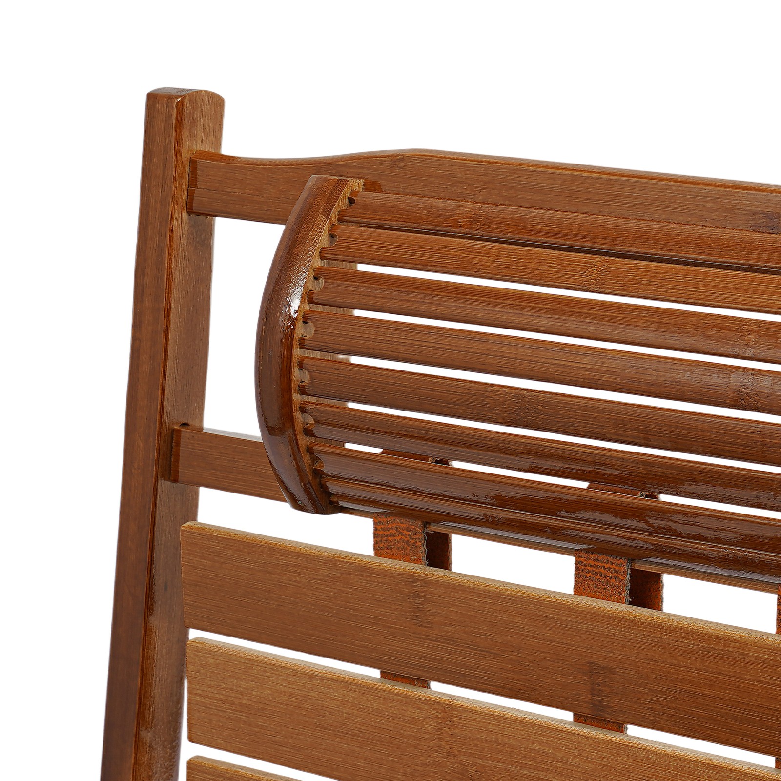 Bamboo Lounge Chair Folding Reclining Chair W/ Adjustable Backrest Lounge Chair