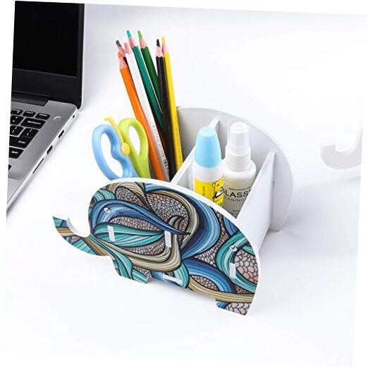 Desk Supplies Organizer, Creative Elephant Pencil Holder B: Indian Elephant