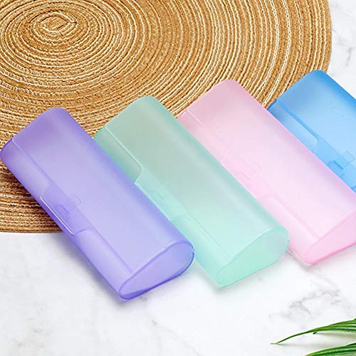 4 Pieces Portable Transparent Eyeglasses Case Sunglasses Case Box Protector