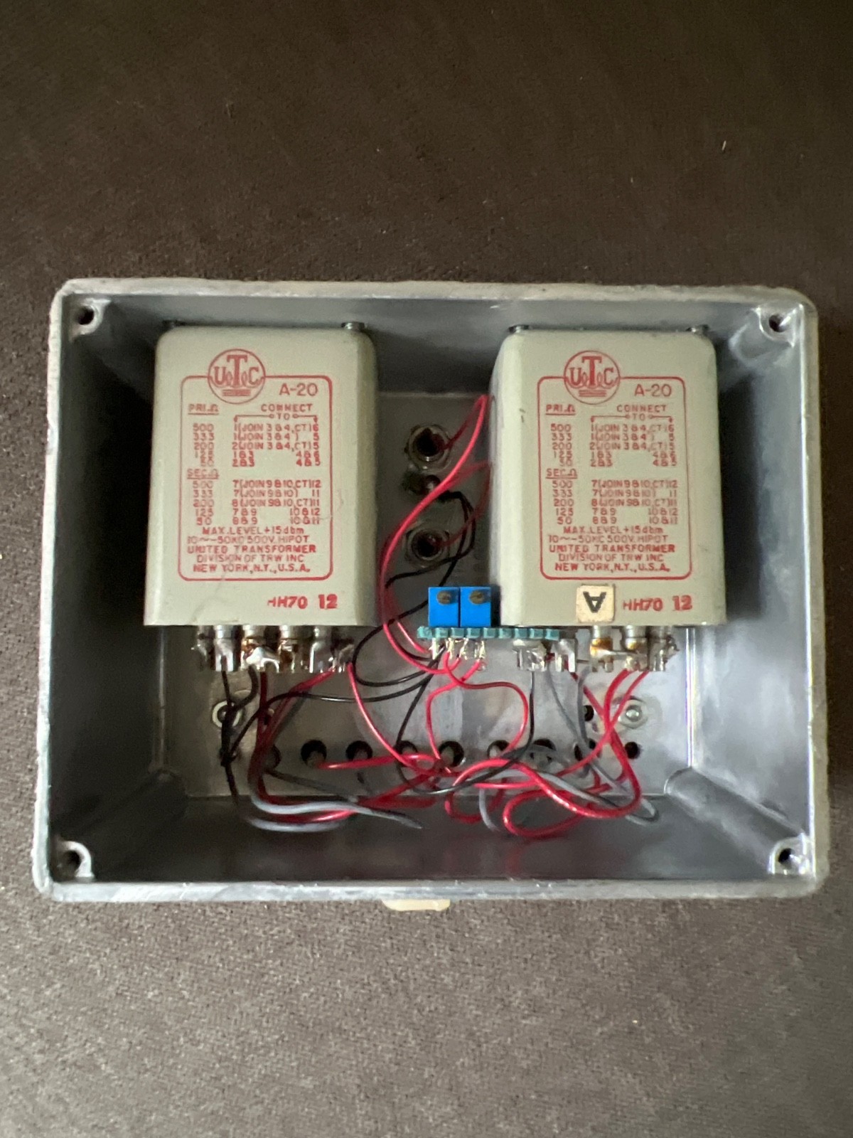 Vintage UTC A-20 Transformer Rare Pair as shown