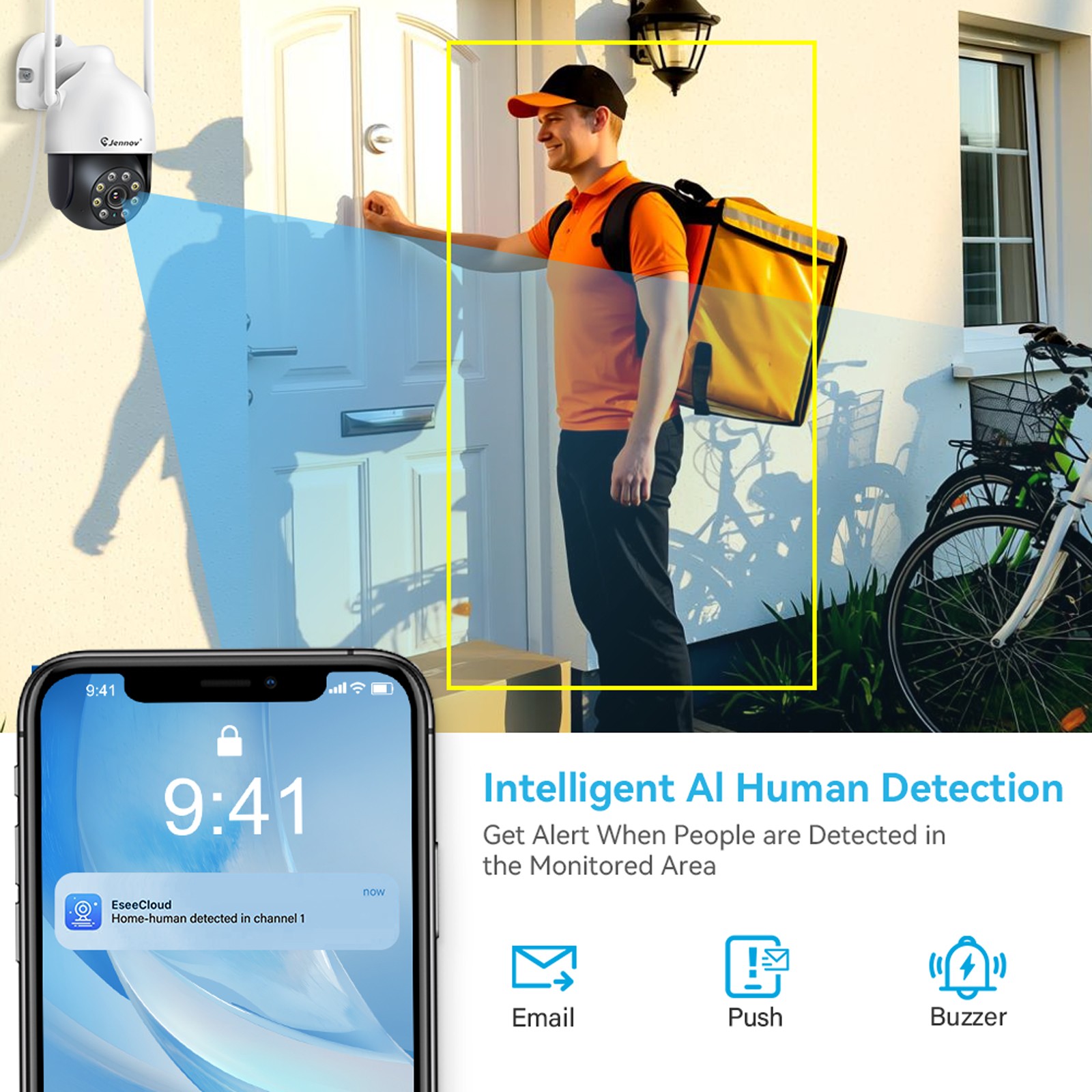 5MP PTZ Security Camera System Outdoor Wireless Audio CCTV 10CH NVR Night Vision