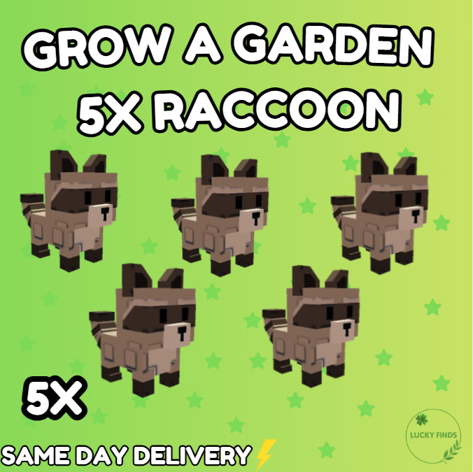 🪴5X RACCOON  | 🪴Grow a Garden | CHEAPEST + FAST