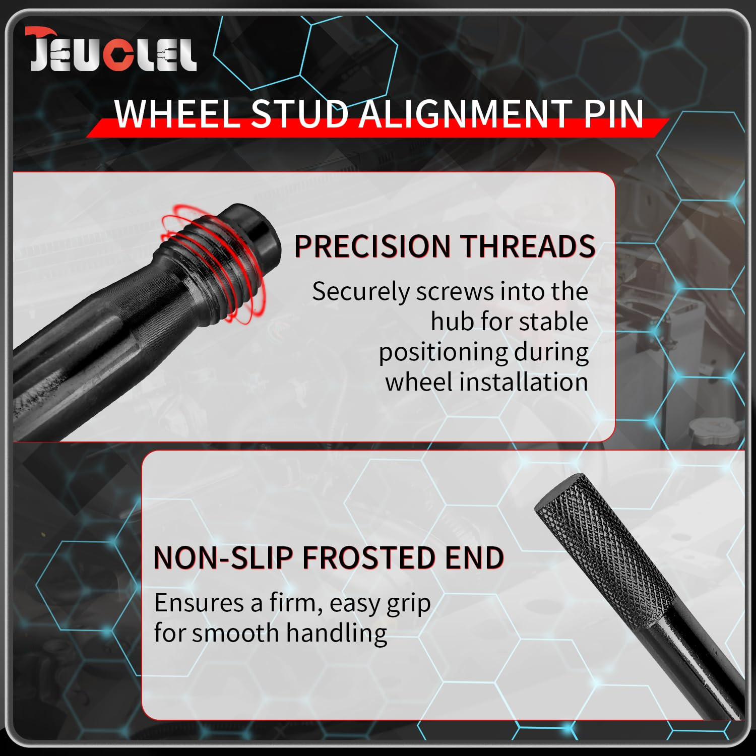 2PCS M14x1.5 Wheel Hanger Alignment Pin Guide Tool, Rim Stud Pilot Pin, Guide St
