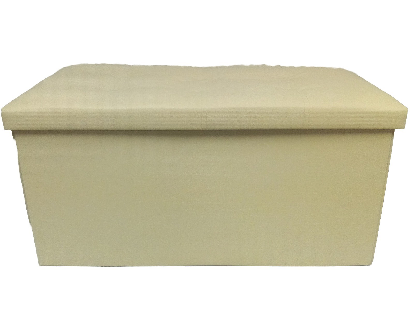 Youdenova Faux Leather Storage Ottoman 30" Beige
