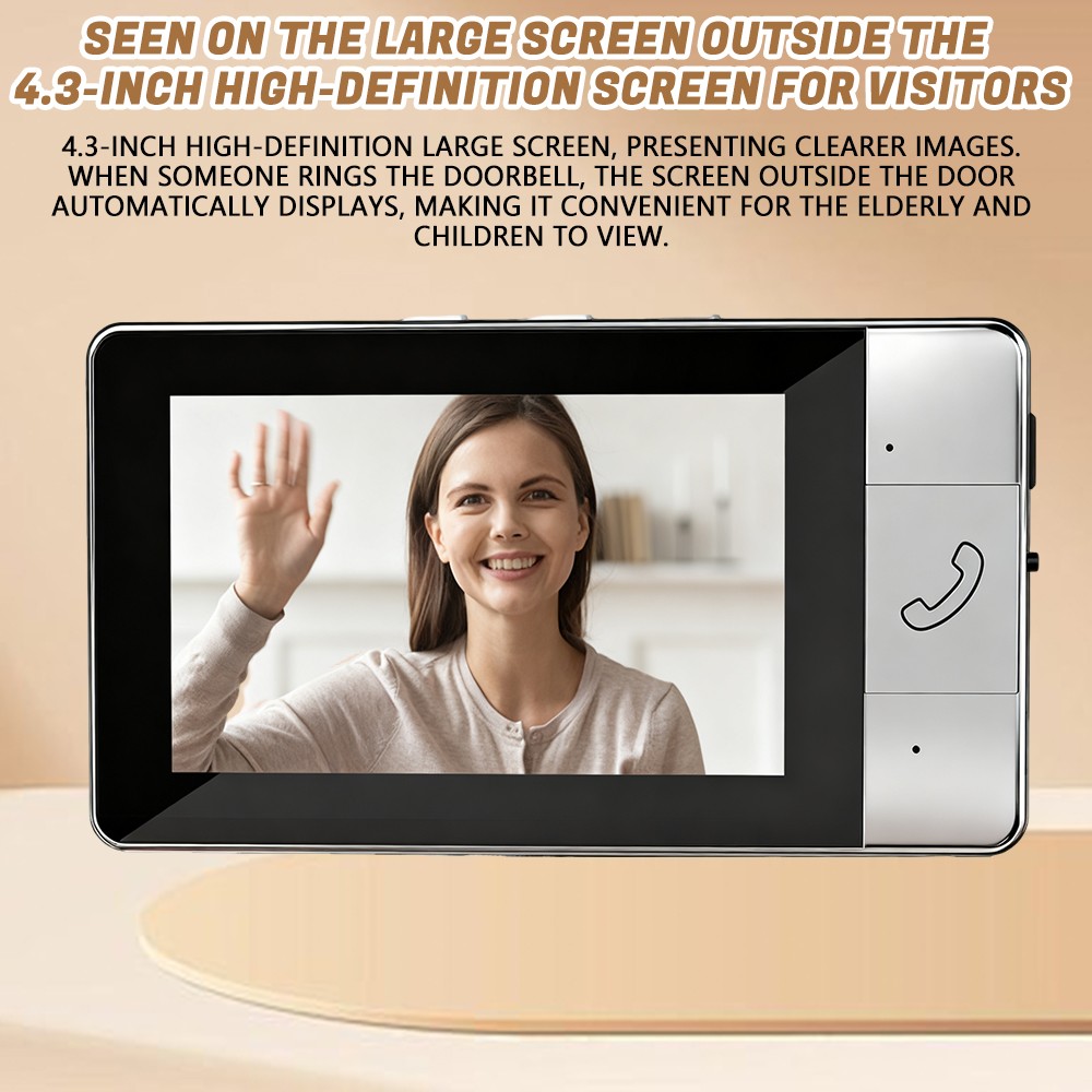 Wireless Security Smart Doorbell Intercom Two-Way Video Camera Bell Chime 1080P