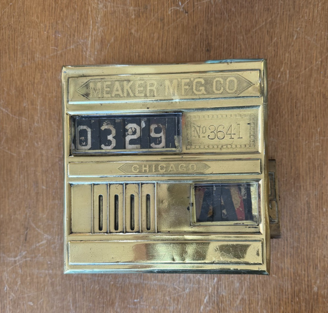 Antique Meaker MFG Co. Chicago Trolley Tally Counter for Parts or Repair