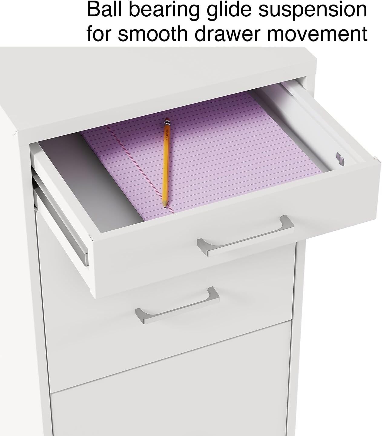 White, D W H, Lockable & Mobile, Letter Size Documents, Staples 3-Drawer