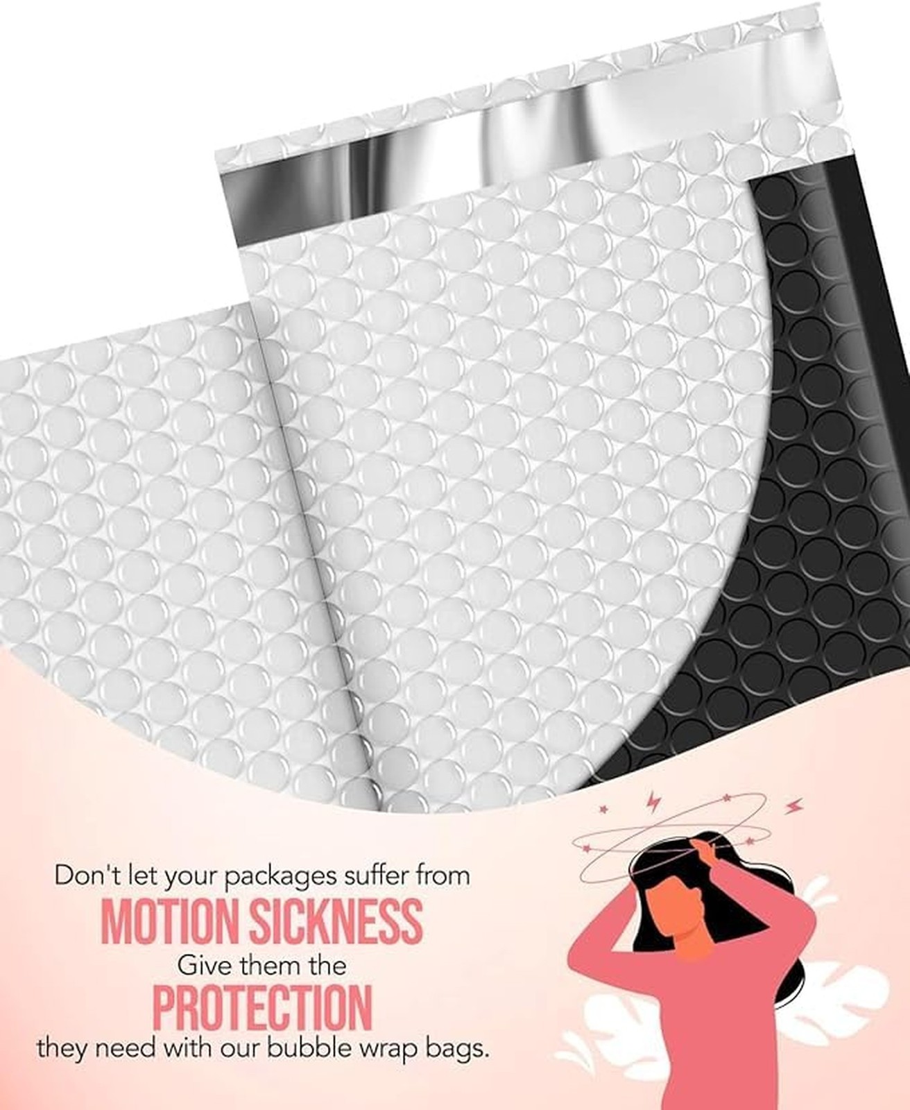6x10 Inch Poly Bubble Mailers 100 Pack Waterproof Envelopes Shippin... Fast Ship