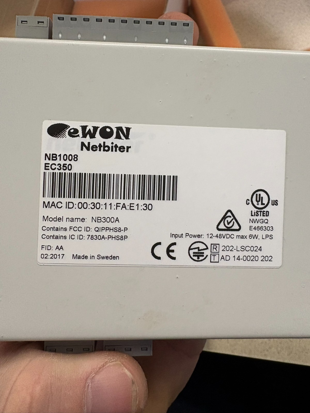 Netbiter NB1008 EC350 Gateway Module New Open Box