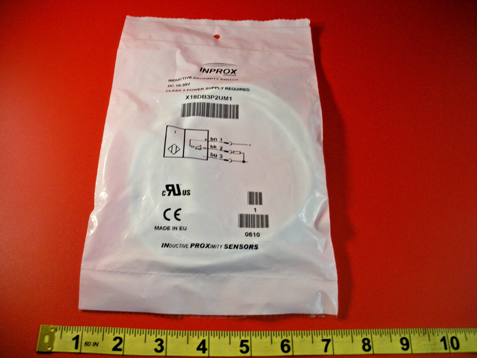 Inprox X18DB3P2UM1 Proximity Sensor Switch Inductive 10-30vdc 3-Wire Nib New