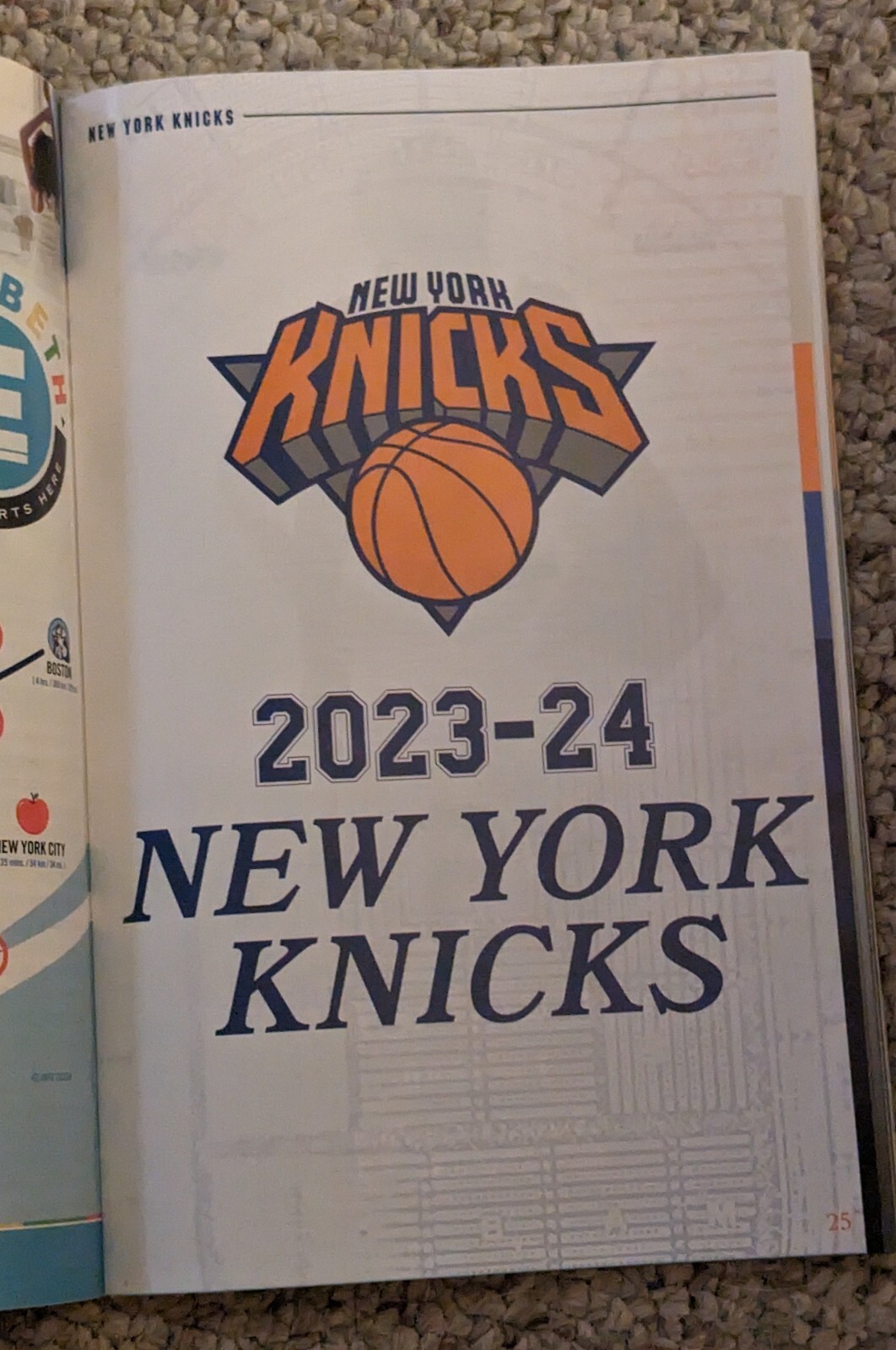 NY Knicks Official 2024 PLAYOFFES Game Program