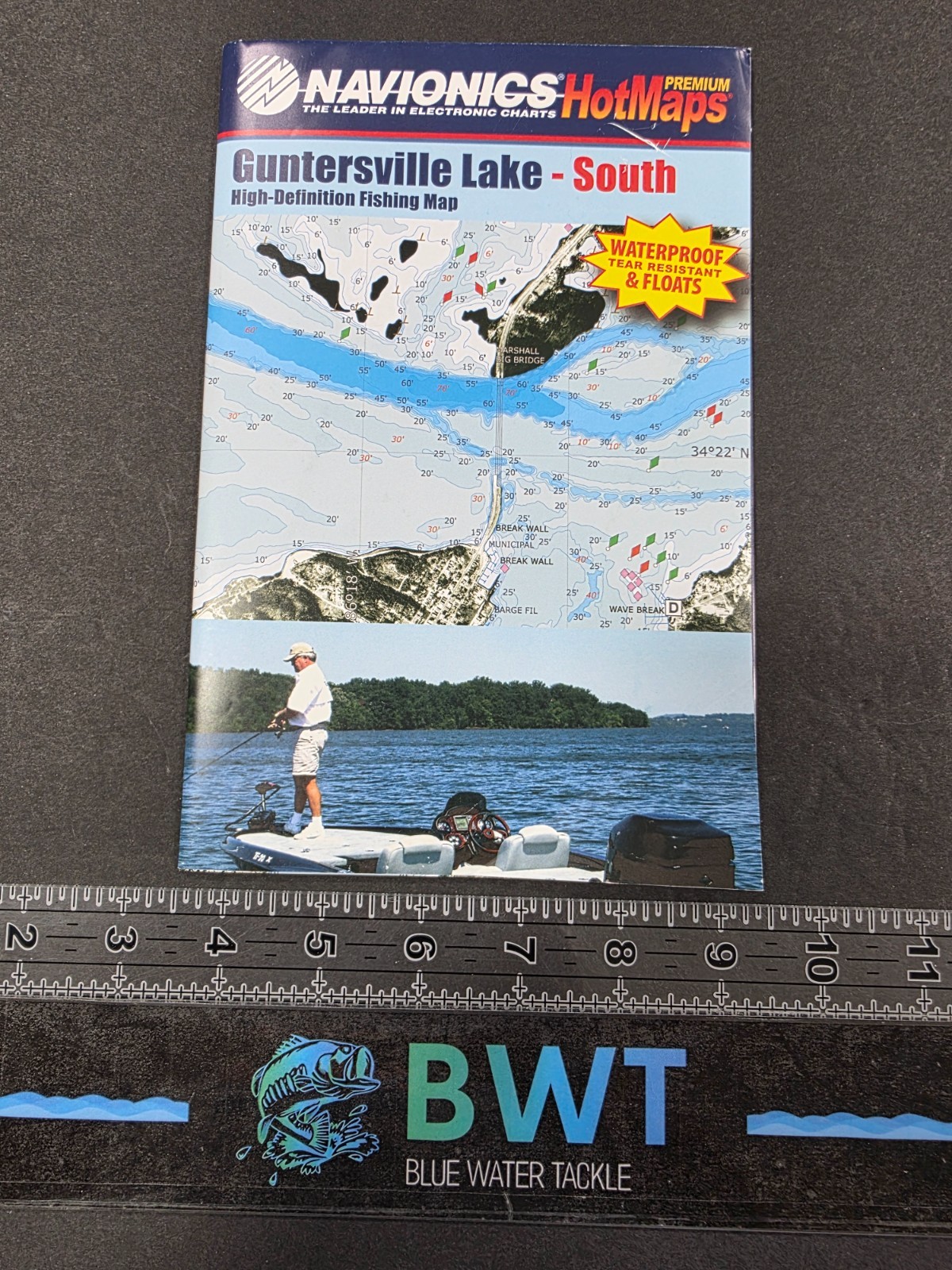 Guntersville Lake South *New* Fishing Map/ Fishing House Decor