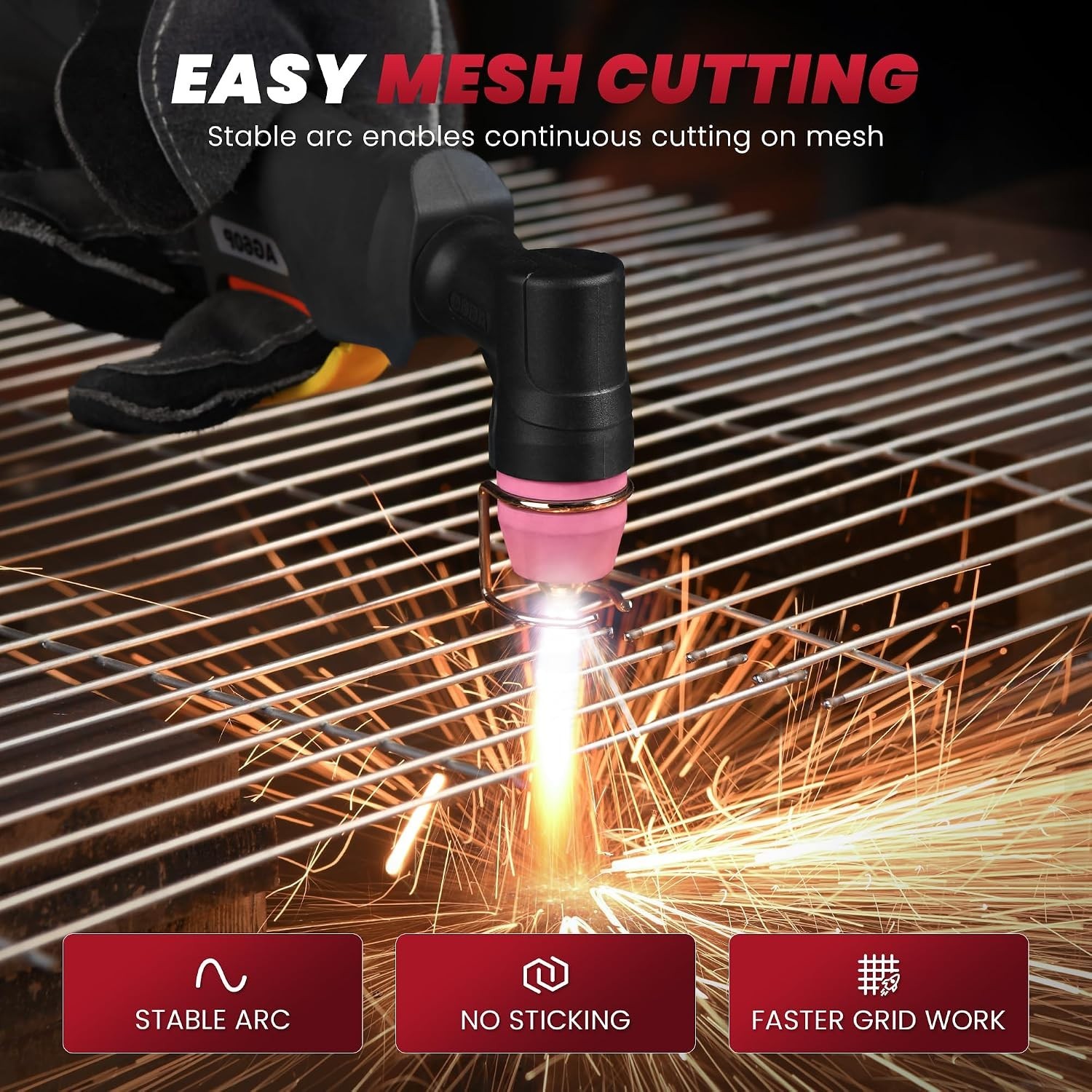 Plasma Cutter, [Pilot Arc][Large LED Display][Air Sensor] 60A Plasma Cutter M...