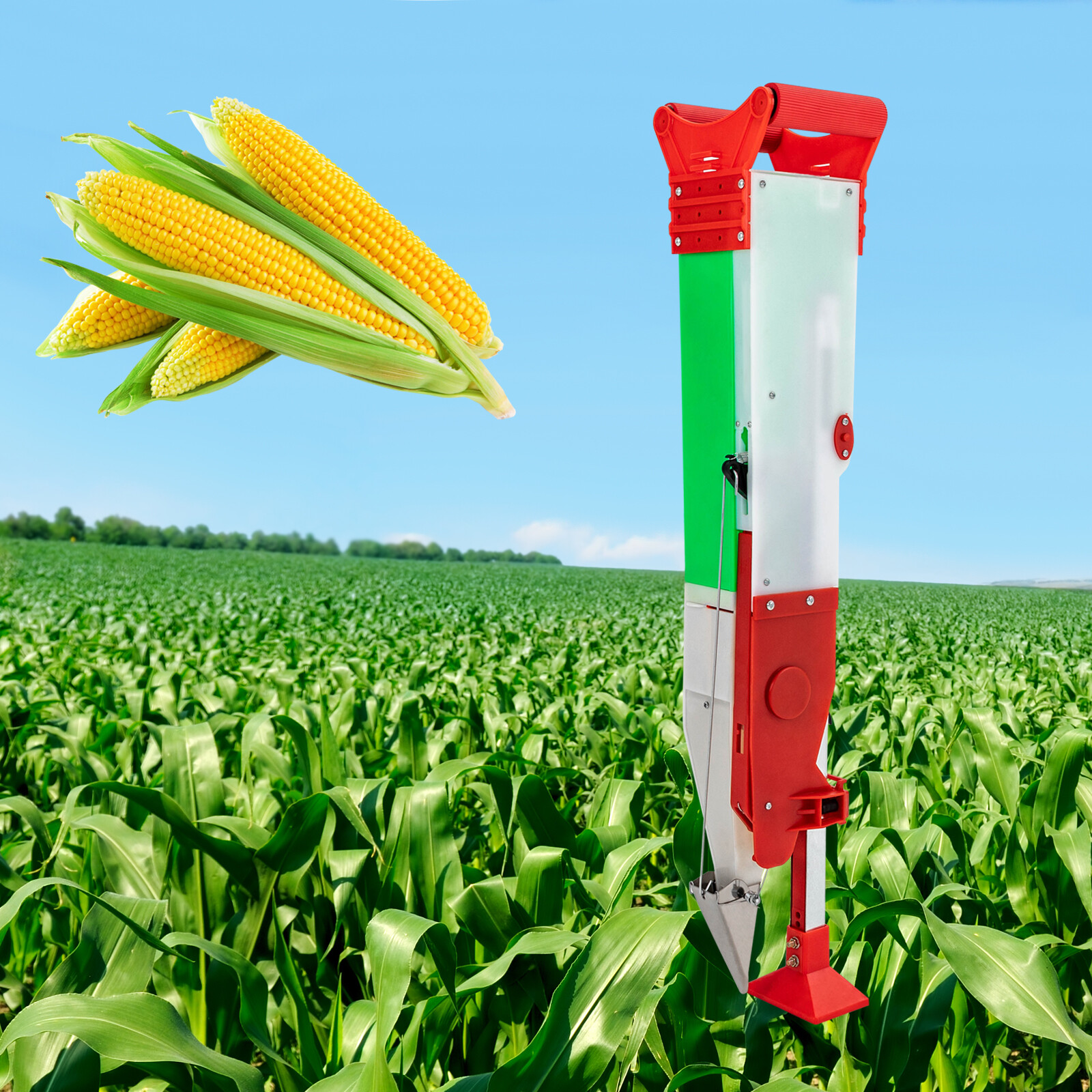 Vegetable Garden Planter Tool Handheld Manual Corn Peanut Seed Fertilizer NEW