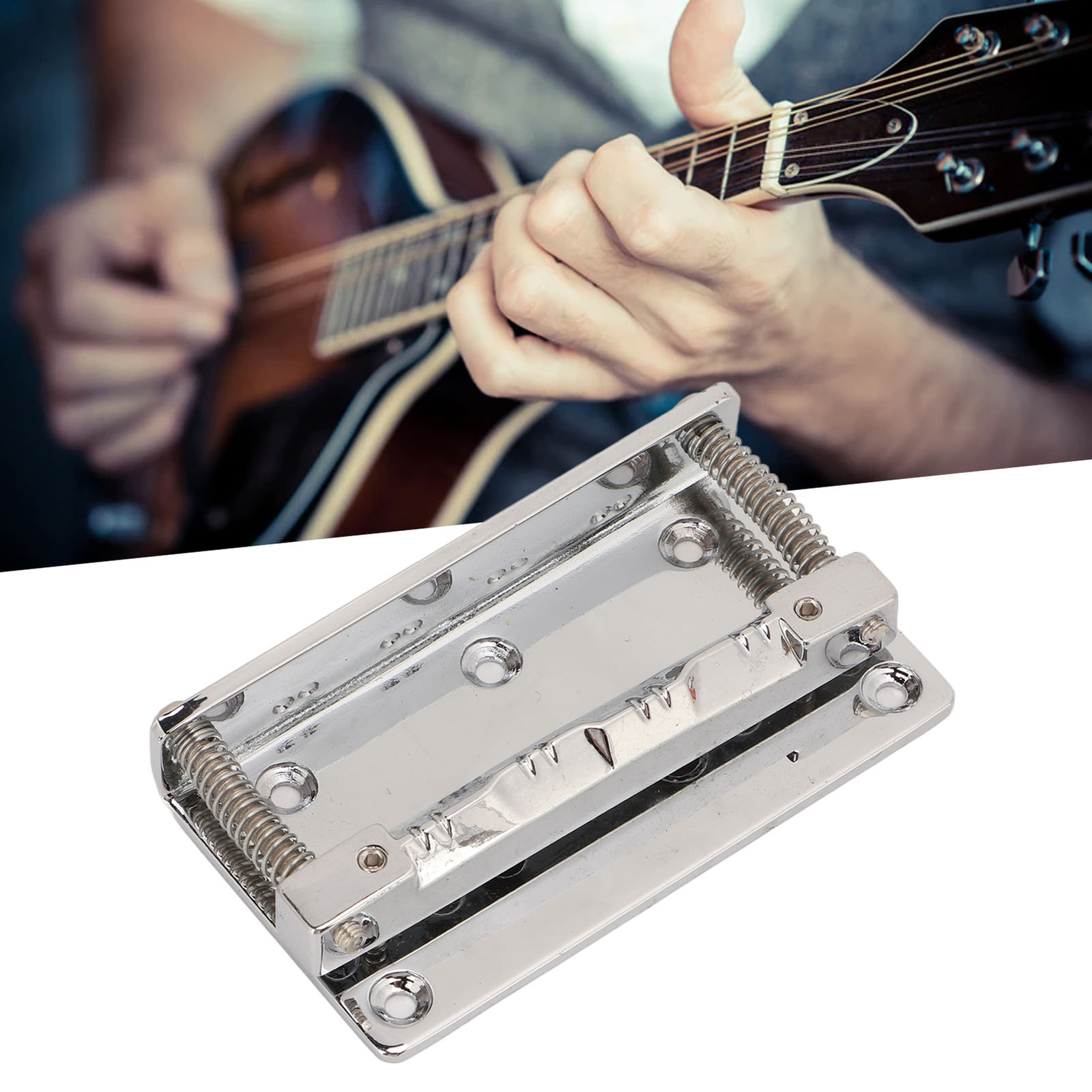 Silver 8 String Mandolin Tailpiece Rectangle Guitar Instrument Accessories Part