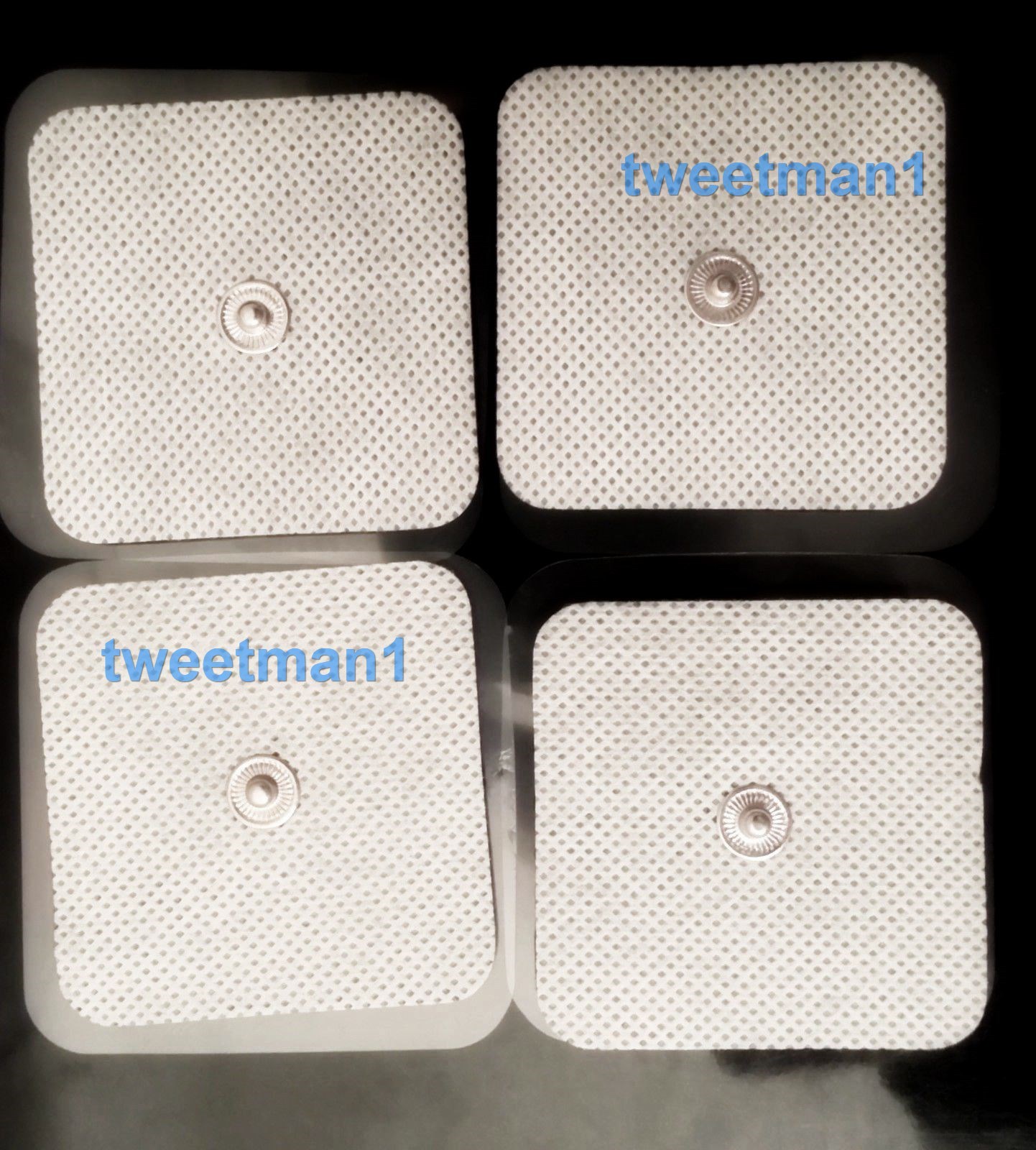SQUARE MASSAGE PADS ELECTRODES SNAP TYPE(16) FOR PALM/ECHO DIGITAL PULSE MASSAGE