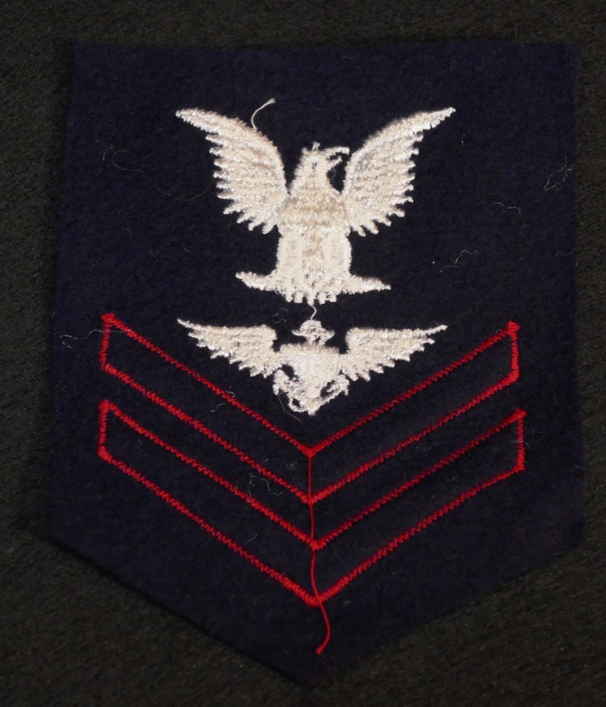 WWII USN Navy Aviator Pilot 2nd Class Petty Officer Rate Patch Class A Wool Type