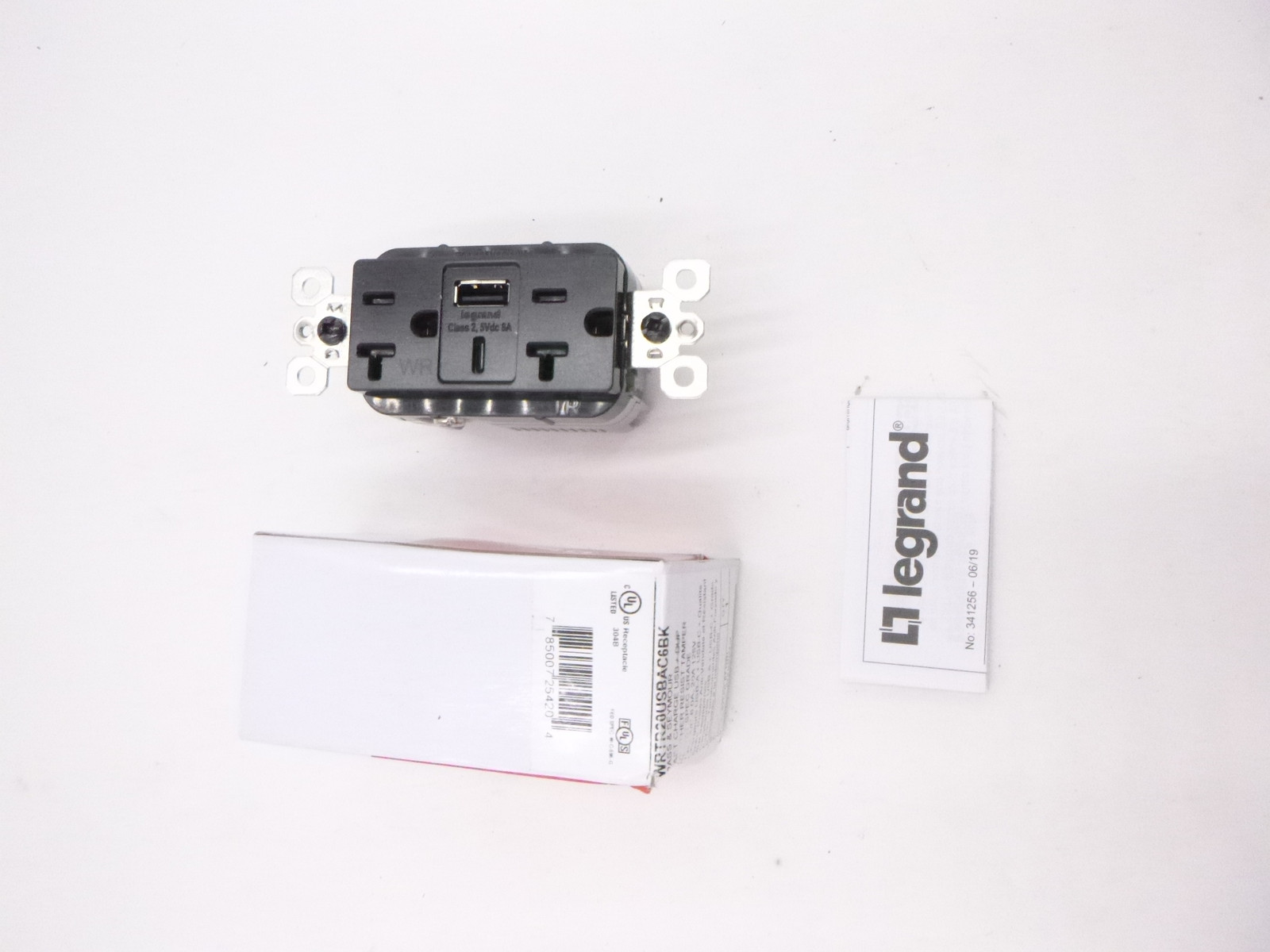 Legrand 20A 125V Tamper-Resistant Weather-Resistant Receptacle With USB A