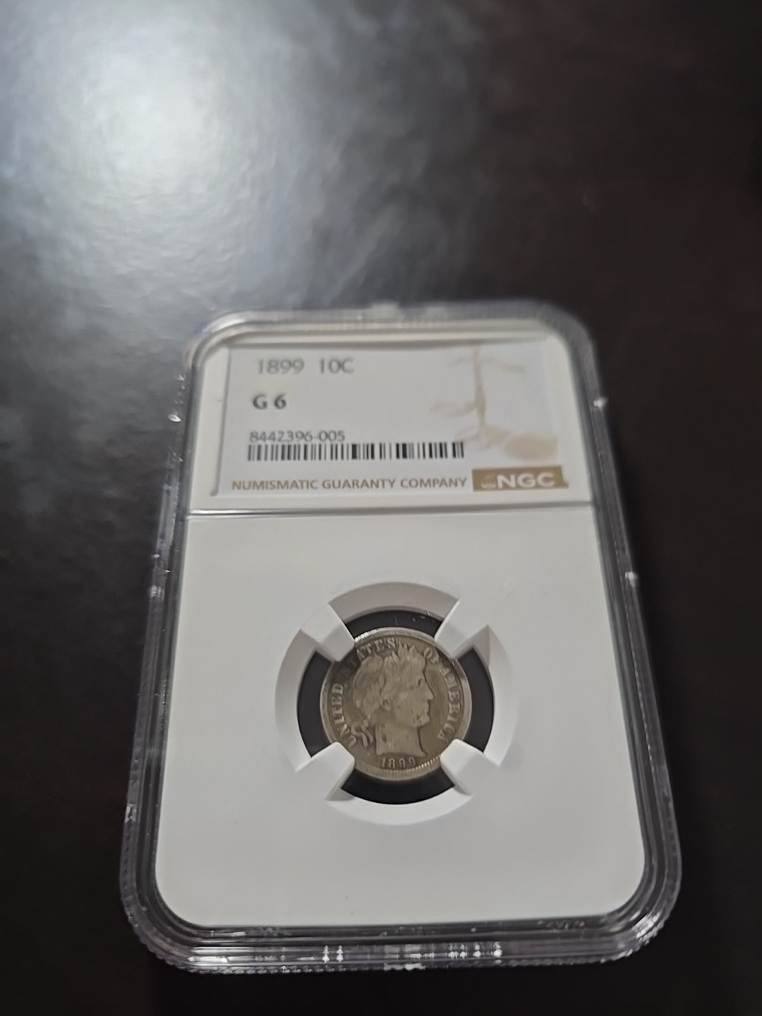 1899-P BARBER DIME, 90% SILVER, GOOD CONDITION,  CIRCULATED