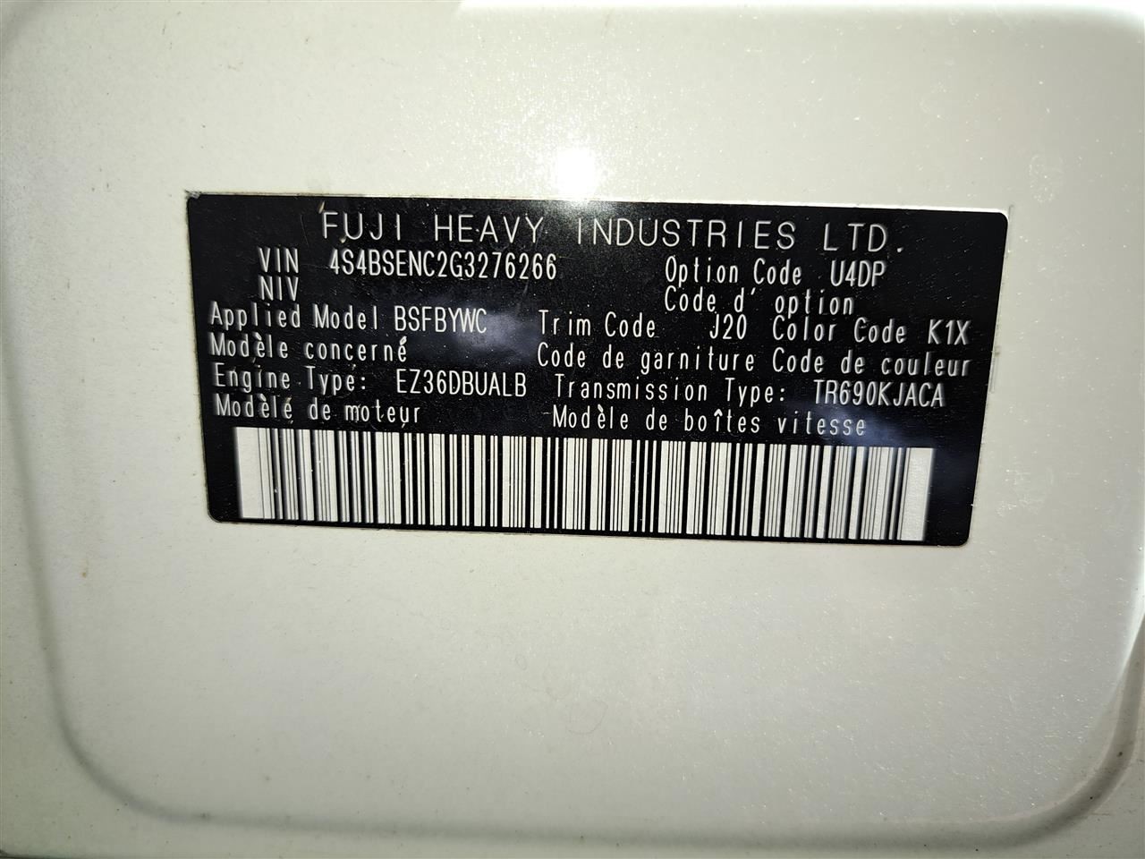 2016 Legacy Outback Camera/Projector Sku#4202559
