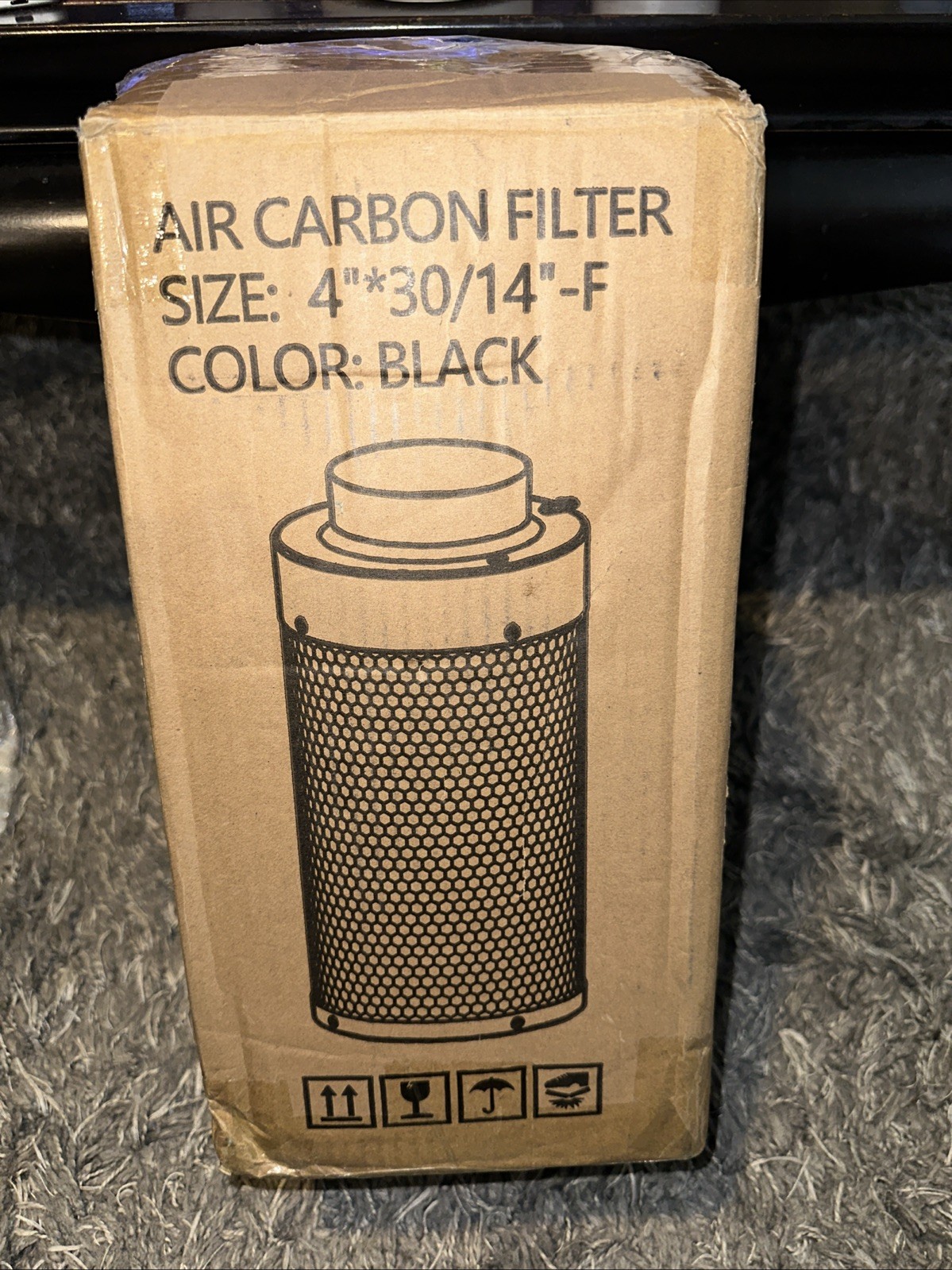 4" 30/14” -F Inline Duct Fan, Air Carbon Filter w/ Power Control