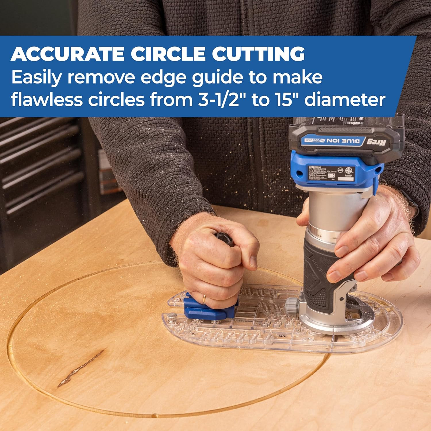 Trim Router Edge Guide - Precision Router Edge Guide Accessory - Durable Attachm