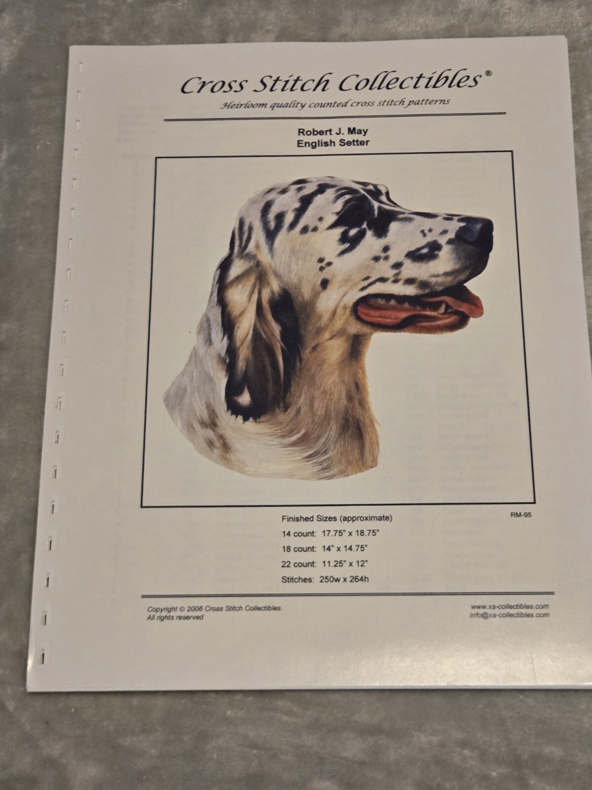 Cross Stitch Collectibles Pattern English Setter