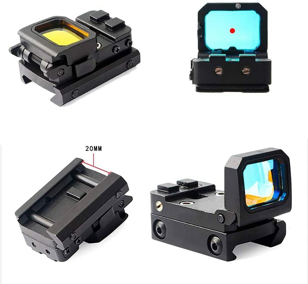 Tactical Flip Up Dot Sight Holographic Reflex Scope Foldable RMR Red Dot Sight