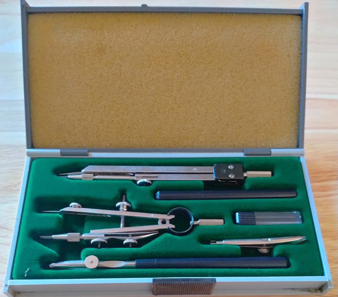 Vintage Jakar 1003 (SN7) Drawing Set With Case Kin Made In Czechoslovakia