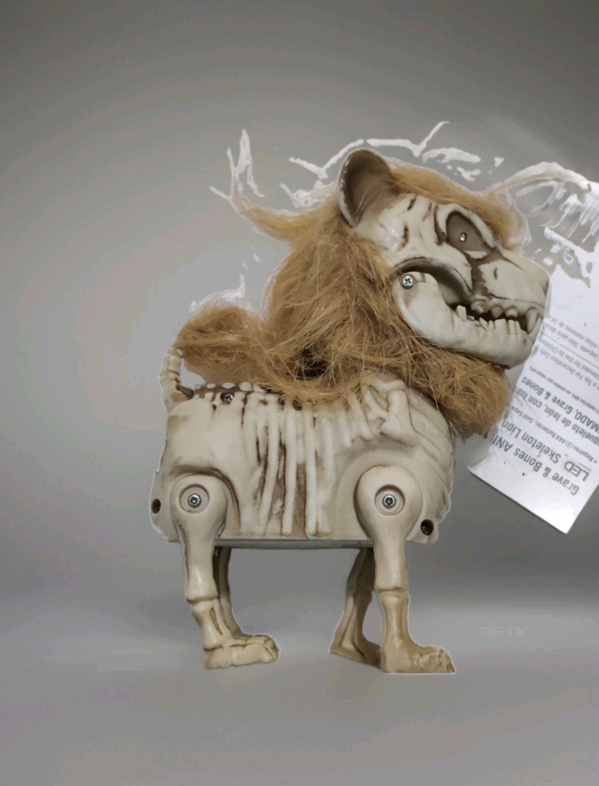 Animated 6" Mini LED Skeleton Lion - PAC Halloween 2023
