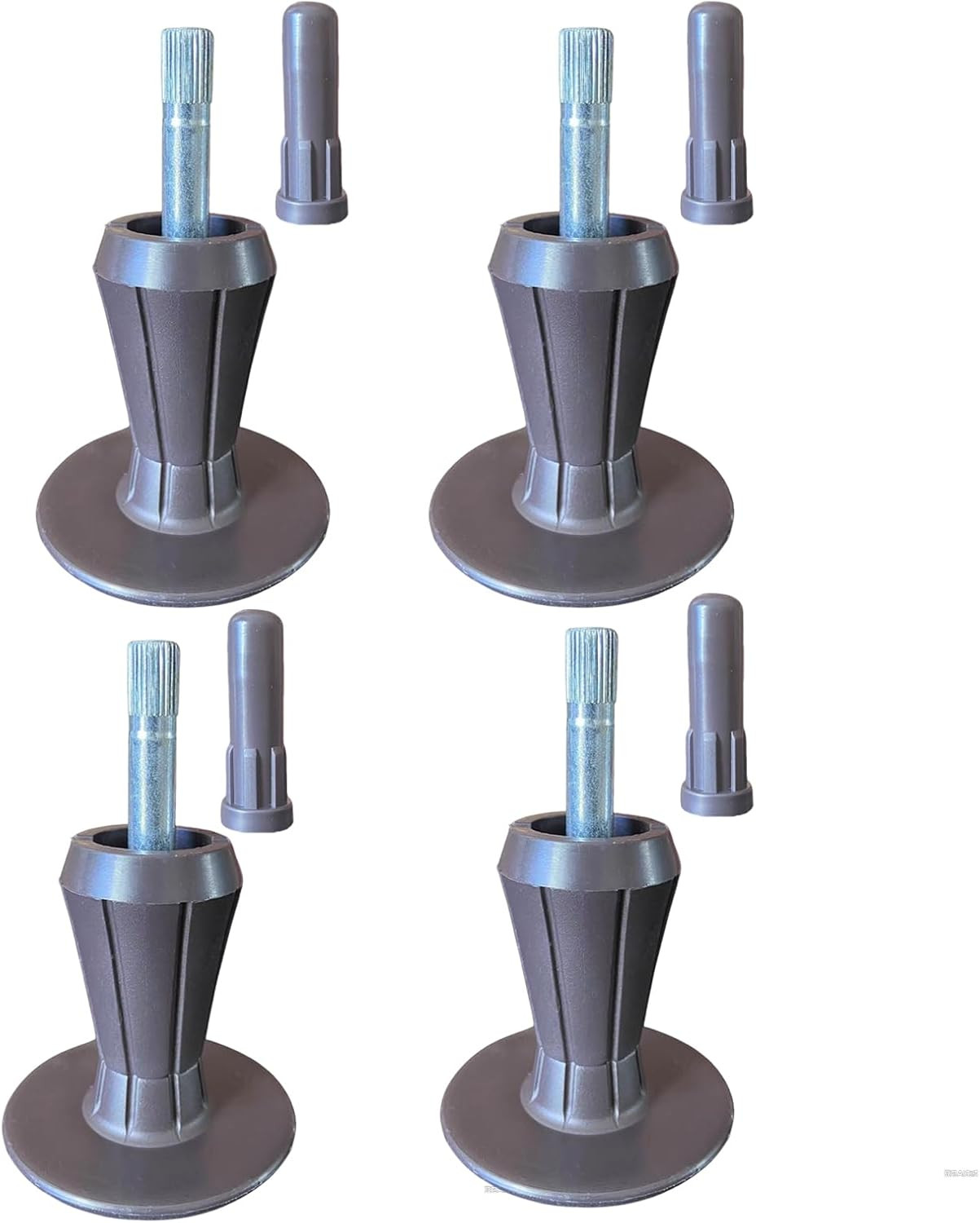 4PCS Heavy Duty Bed Frame Feet with Plastic Inserts, to Replace Wheels | Stop Yo