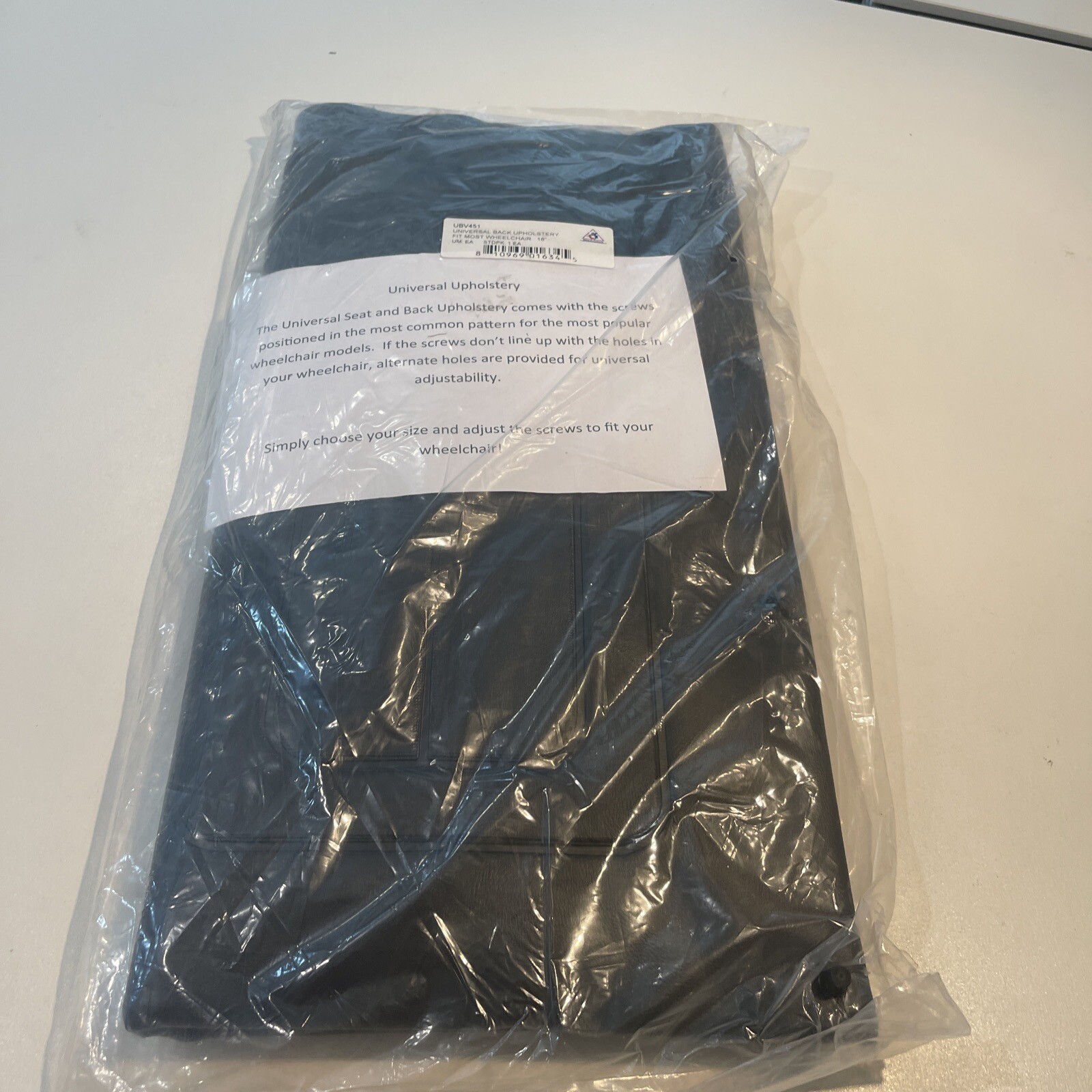 Universal Upholstery UBV451 18" Wheelchair Upholstery Black Vinyl