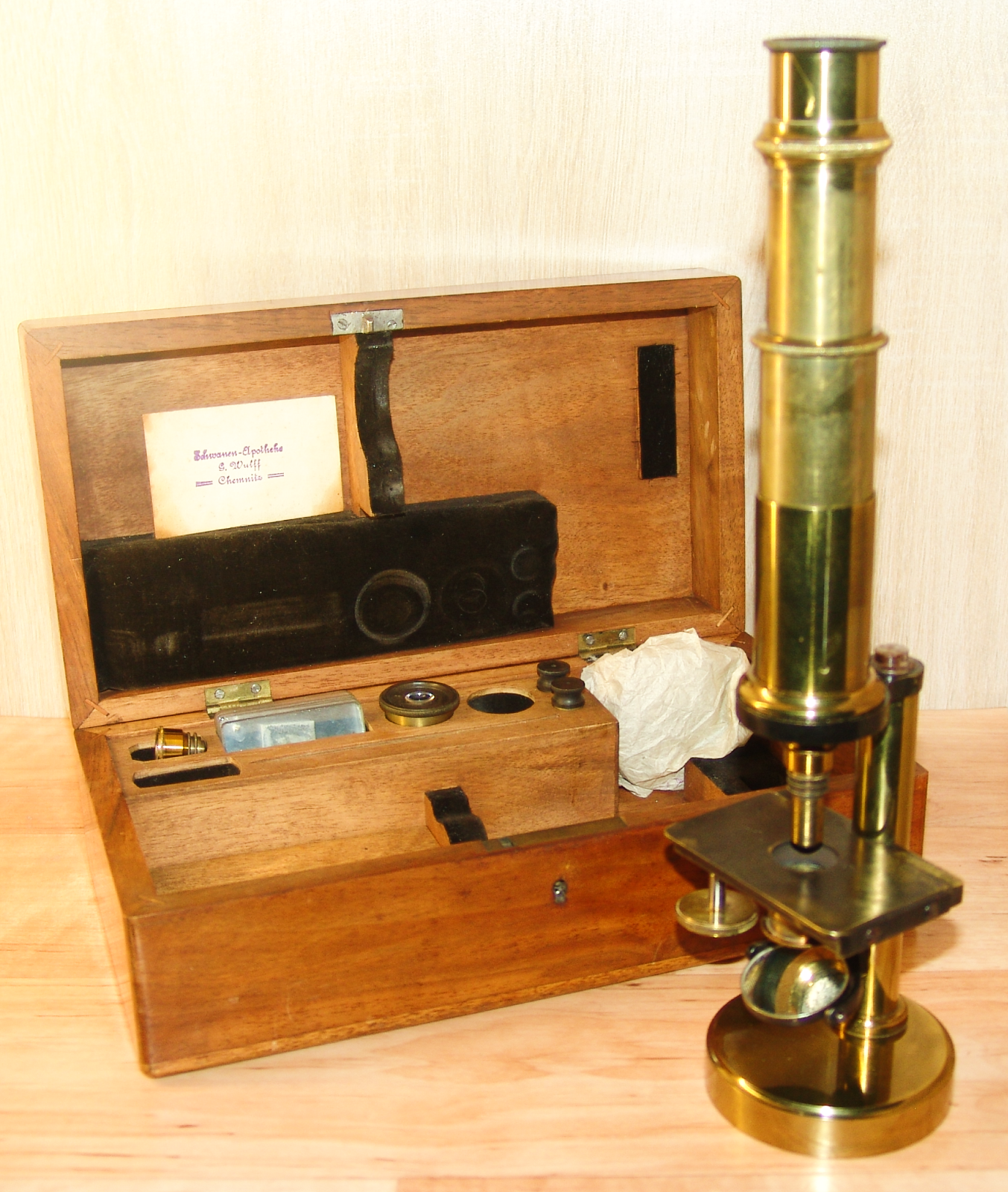 rare antique brass Microscope