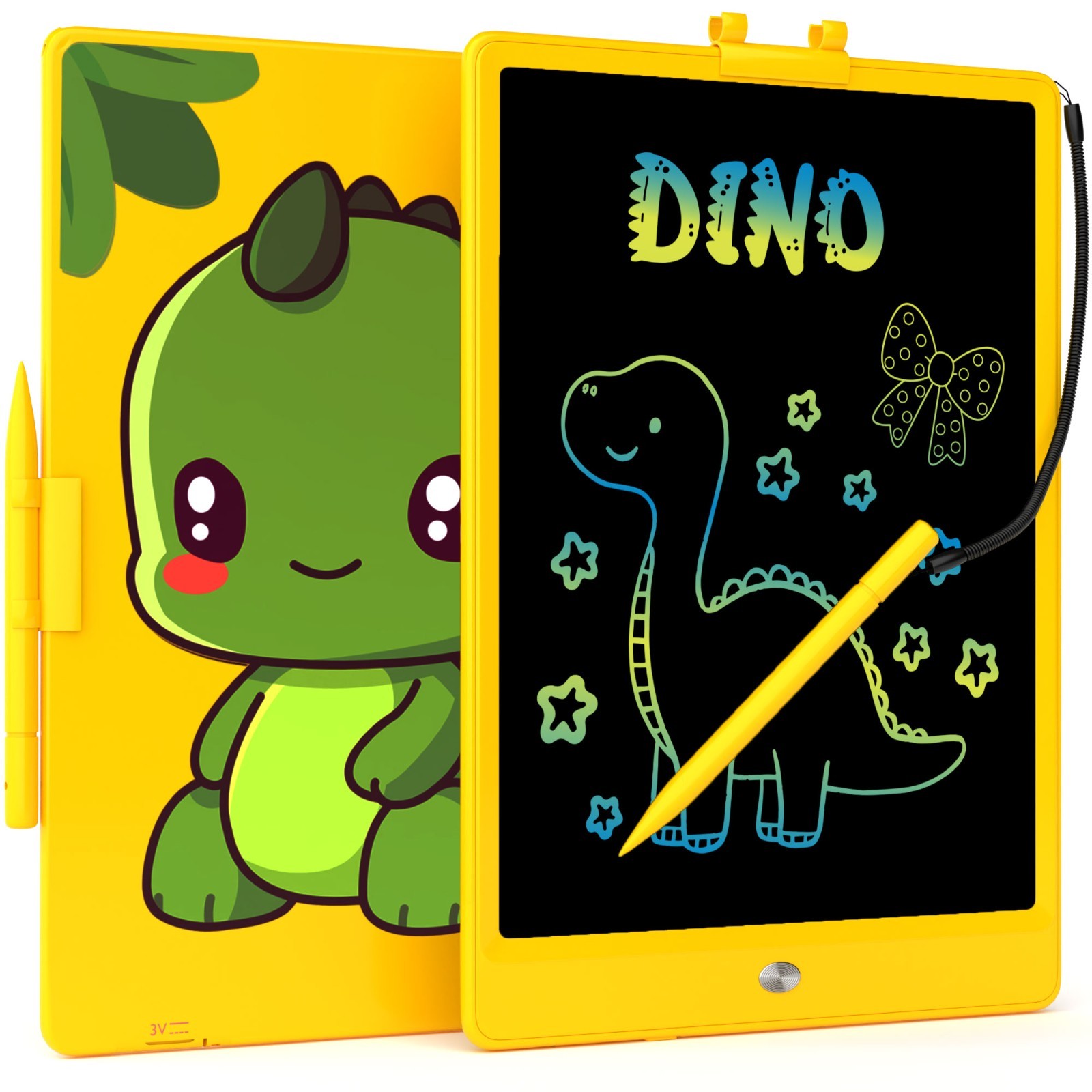 10" Dinosaur LCD Writing Tablet for Kids Toys, Drawing Pad, Doodle Board, Yellow