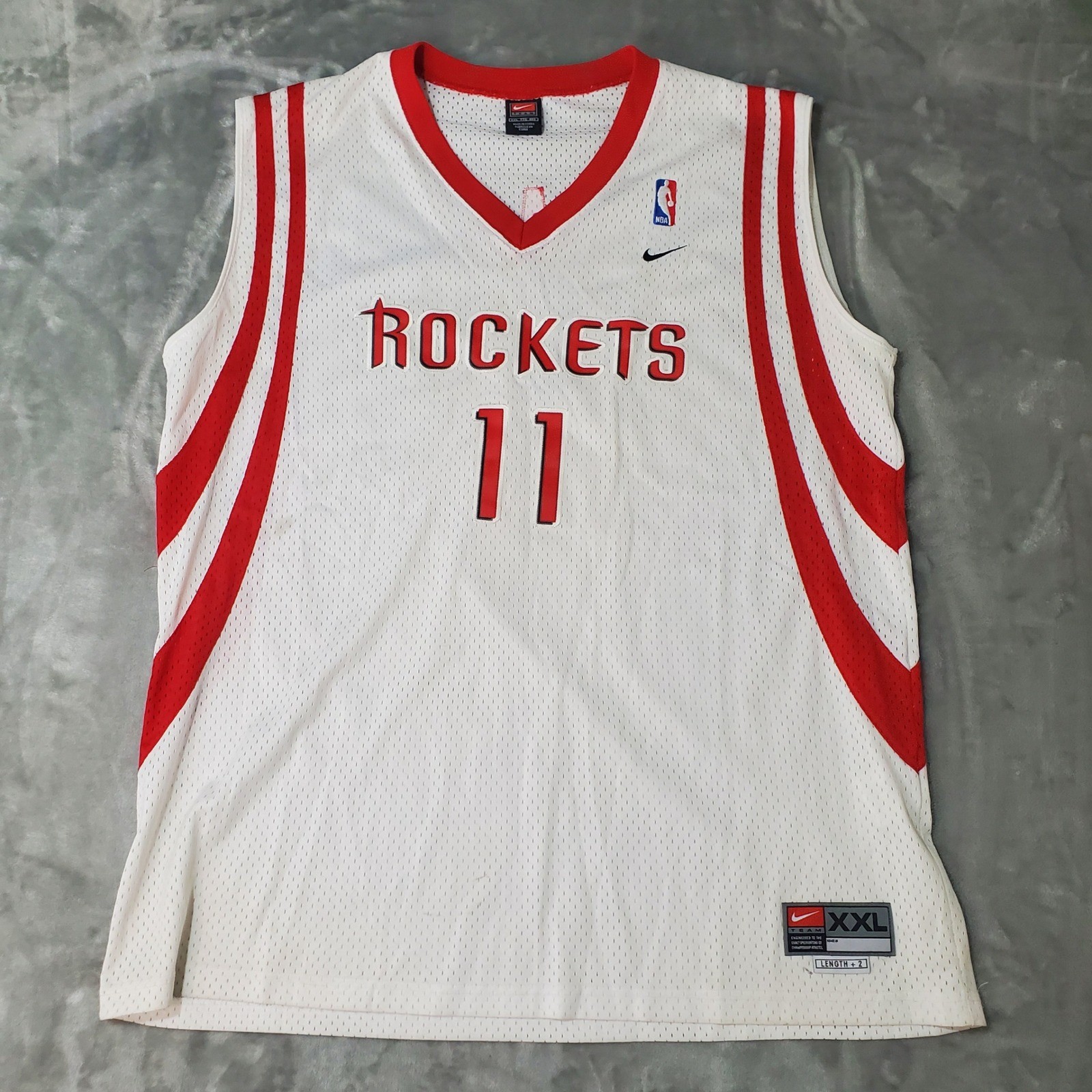 Mens Nike Houston Rockets Yao Ming 11 Basketball Jersey White XXL Length +2