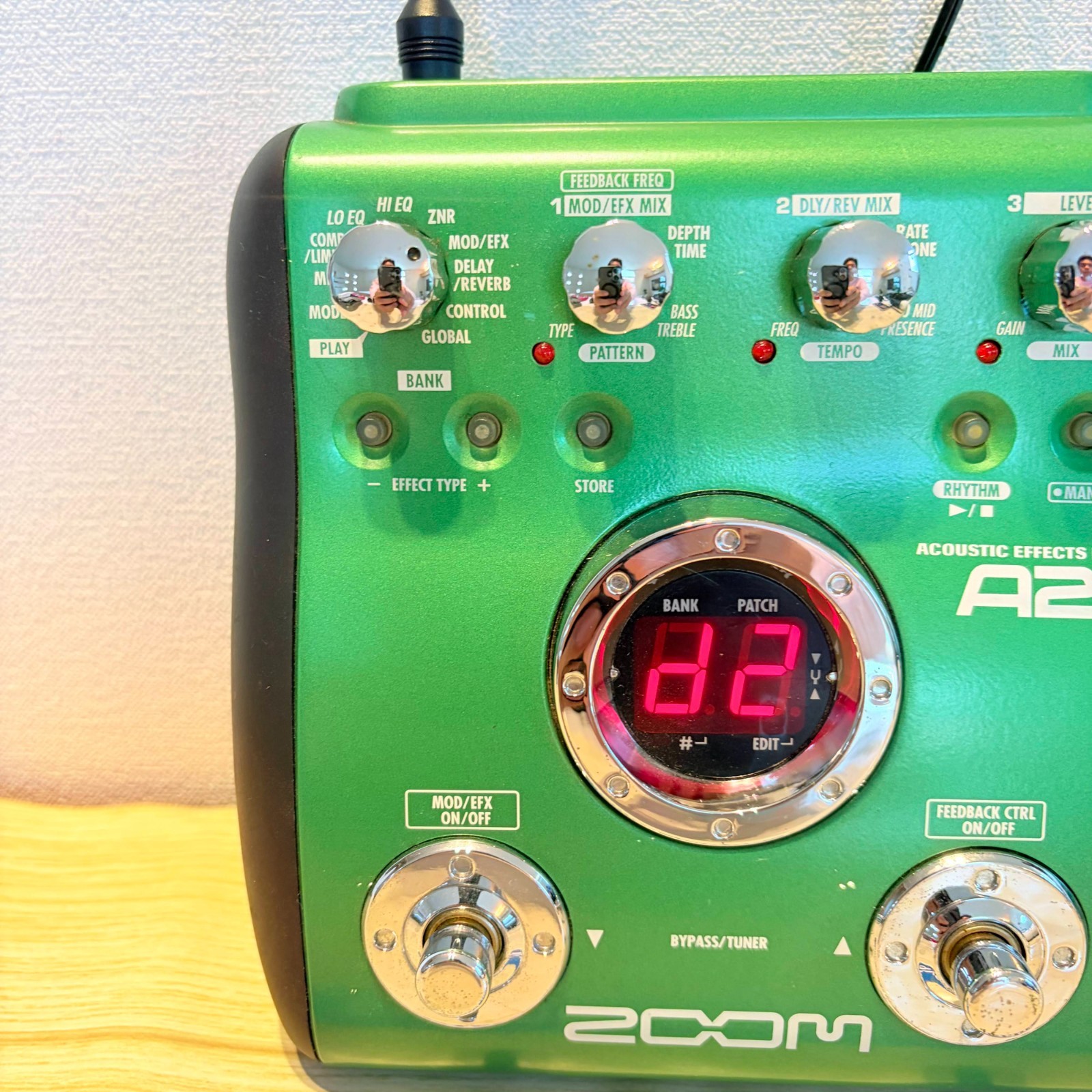 ZOOM A2 Acoustic Guitar Multi-Effects Pedal Processor Japan Tested excellent+++
