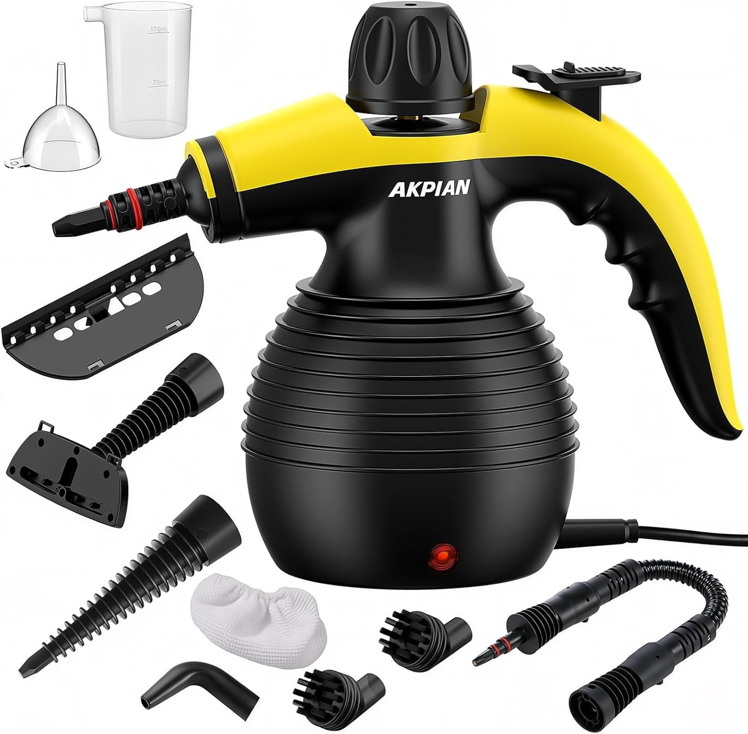 Handheld Steam Cleaner, 1050W Rapid-Heating Stainless Steel Boiler, Safety Lo...