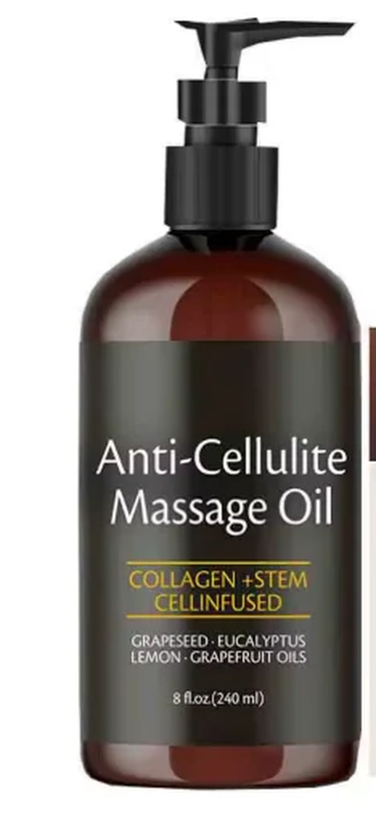 Collagen-Infused Anti-Cellulite Massage Oil for Skin Tightening & Moisturizing