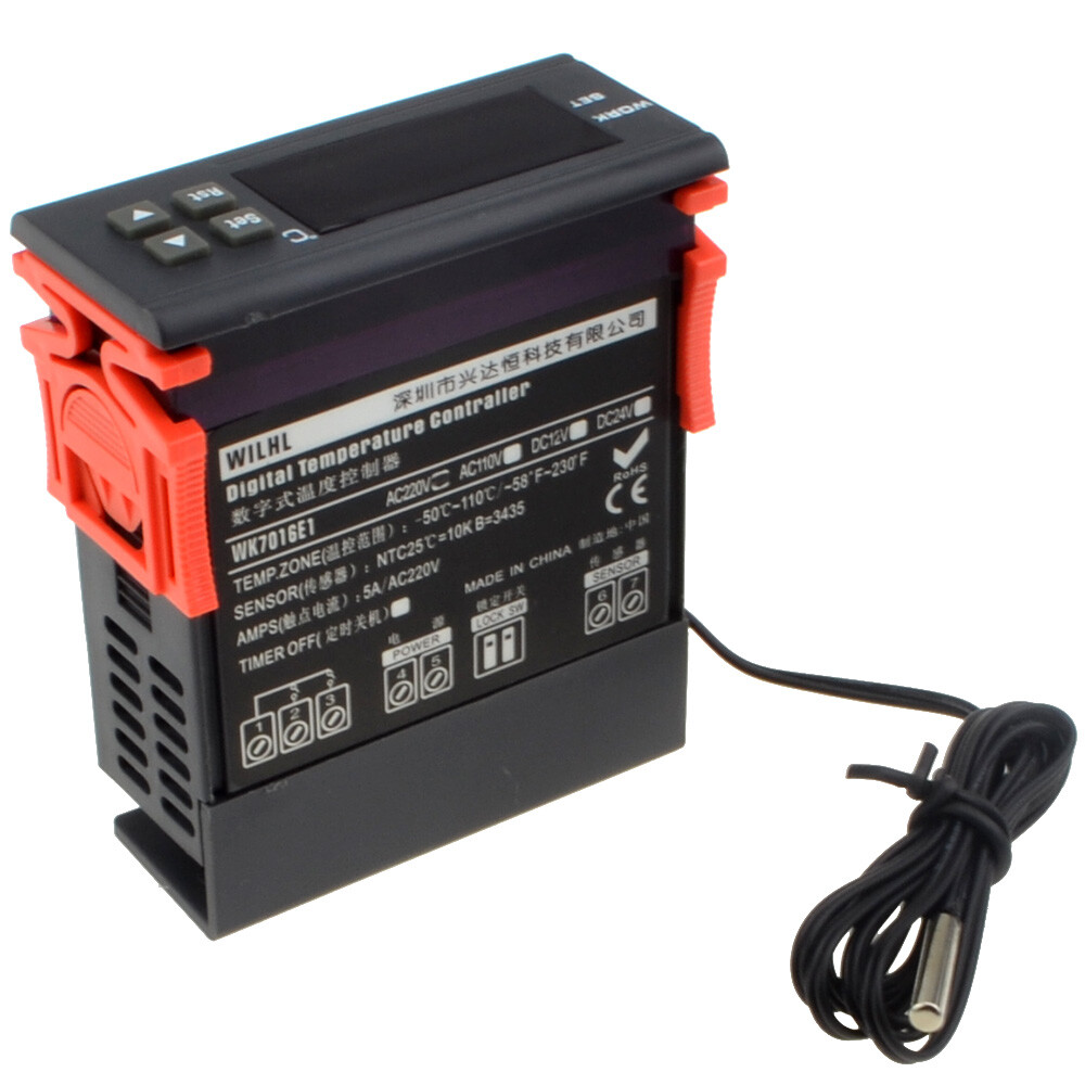 Digital Electronic Temperature Controller Thermostat WH7016E 220V/110V/24V/12V