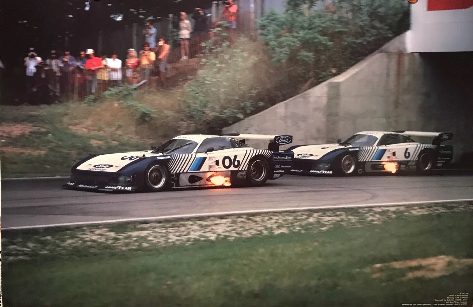 Mustang GTP at Elkhart Lake 1983 Ford Motor Company Photo Car Poster Own It!!!