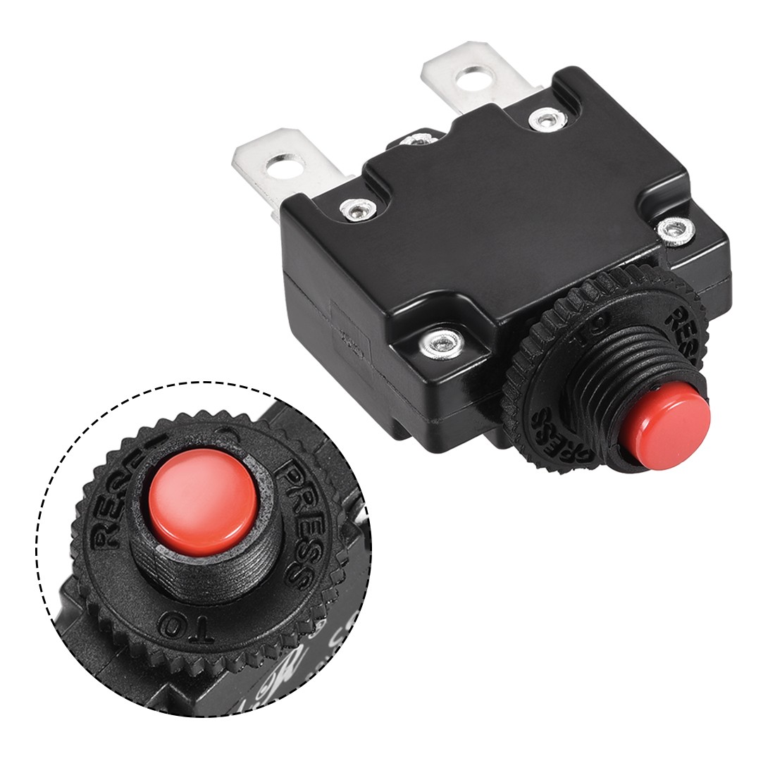 2pcs 18 A Push Button Manual Reset Overload Protector Thermal Circuit Breakers